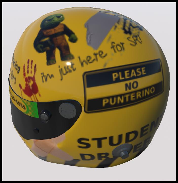 Preview of Student Driver - Custom Livery for Trevor Evans - Driver Helmet by Jeremy Kerr