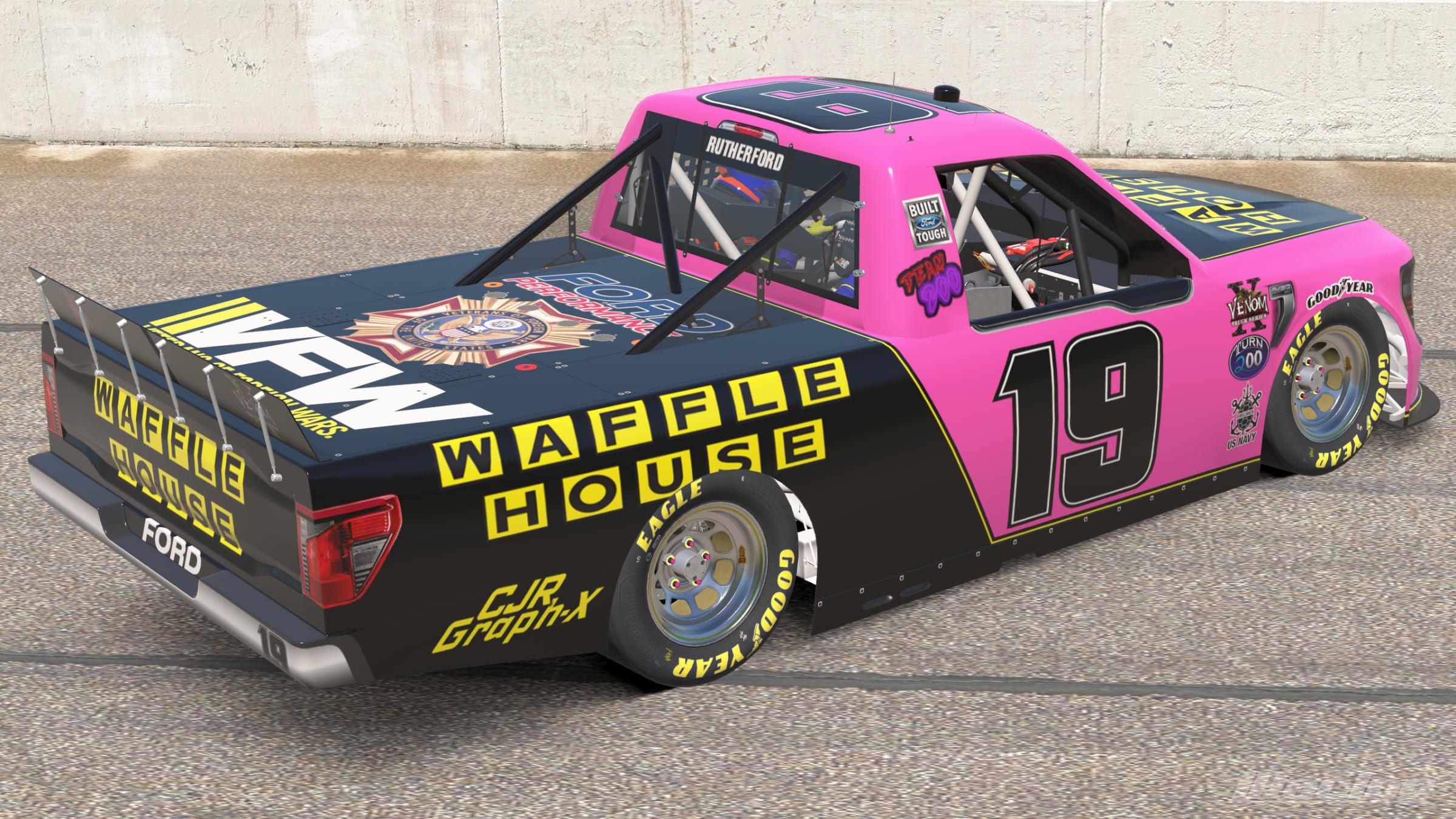 Preview of Rob Williams Waffle House Breast Cancer F 150 Venom Season 10 Custom #19 by Corey Rutherford