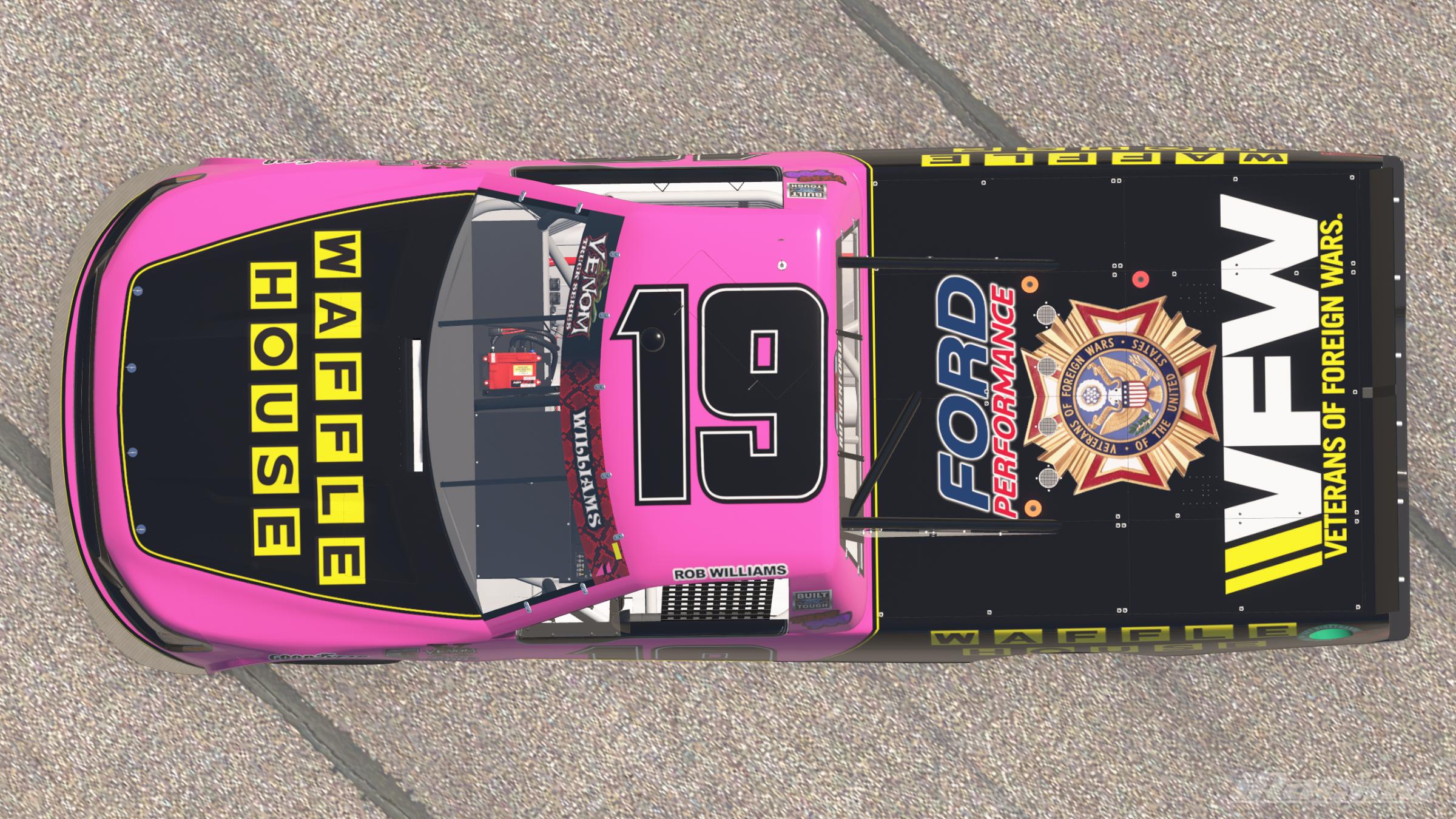 Preview of Rob Williams Waffle House Breast Cancer F 150 Venom Season 10 Custom #19 by Corey Rutherford