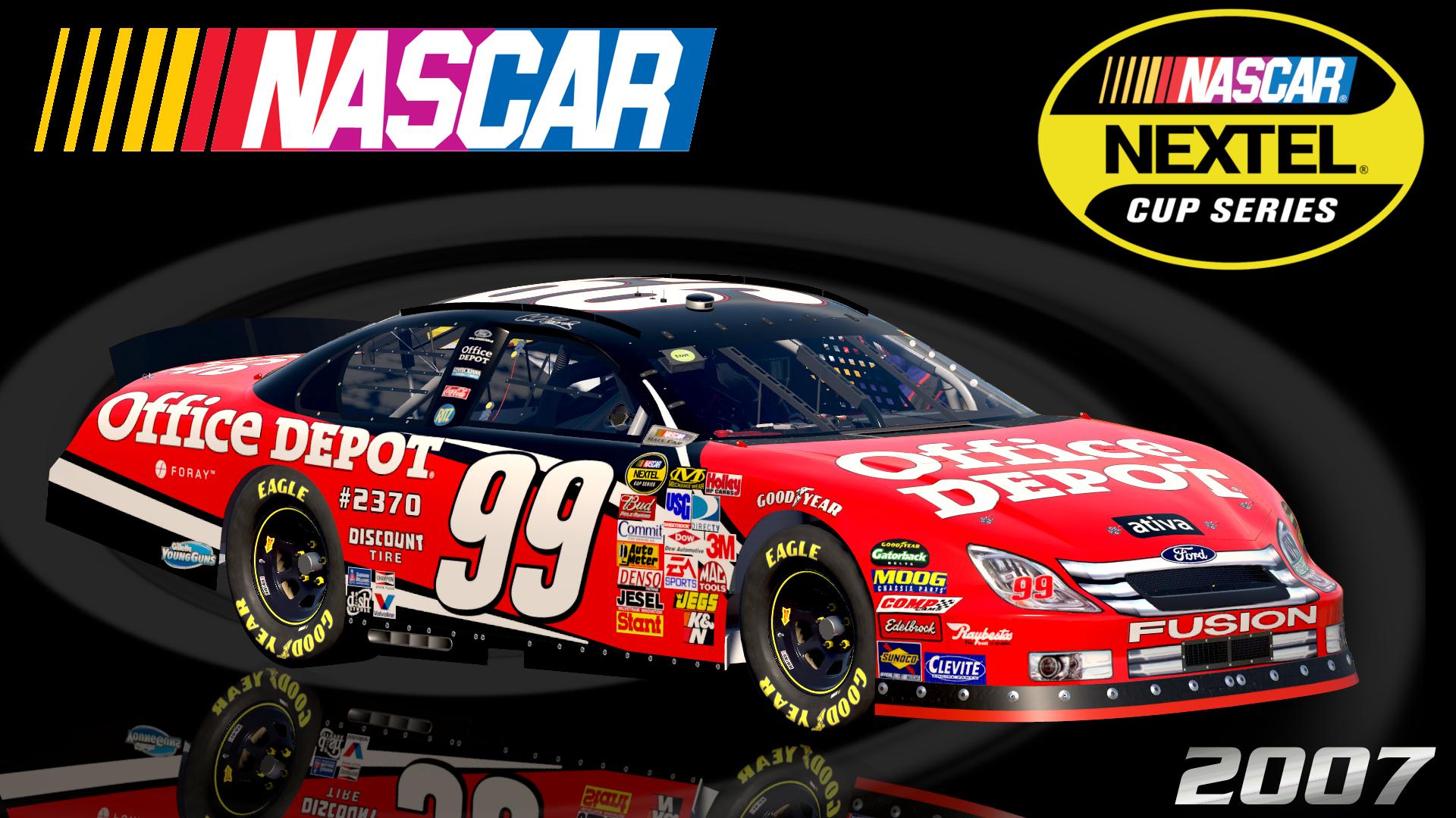 Preview of #99 Carl Edwards 2007 Office Depot Ford Fusion Sim Stamped Number by Christian Budd