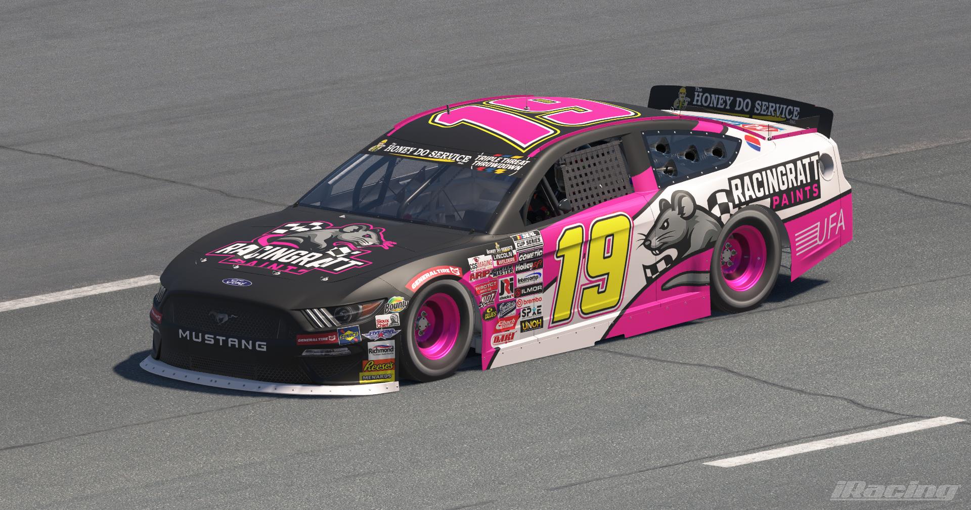 Preview of #19 Pink RacingRatt Paints ARCA Ford Mustang by Andrew Rattell