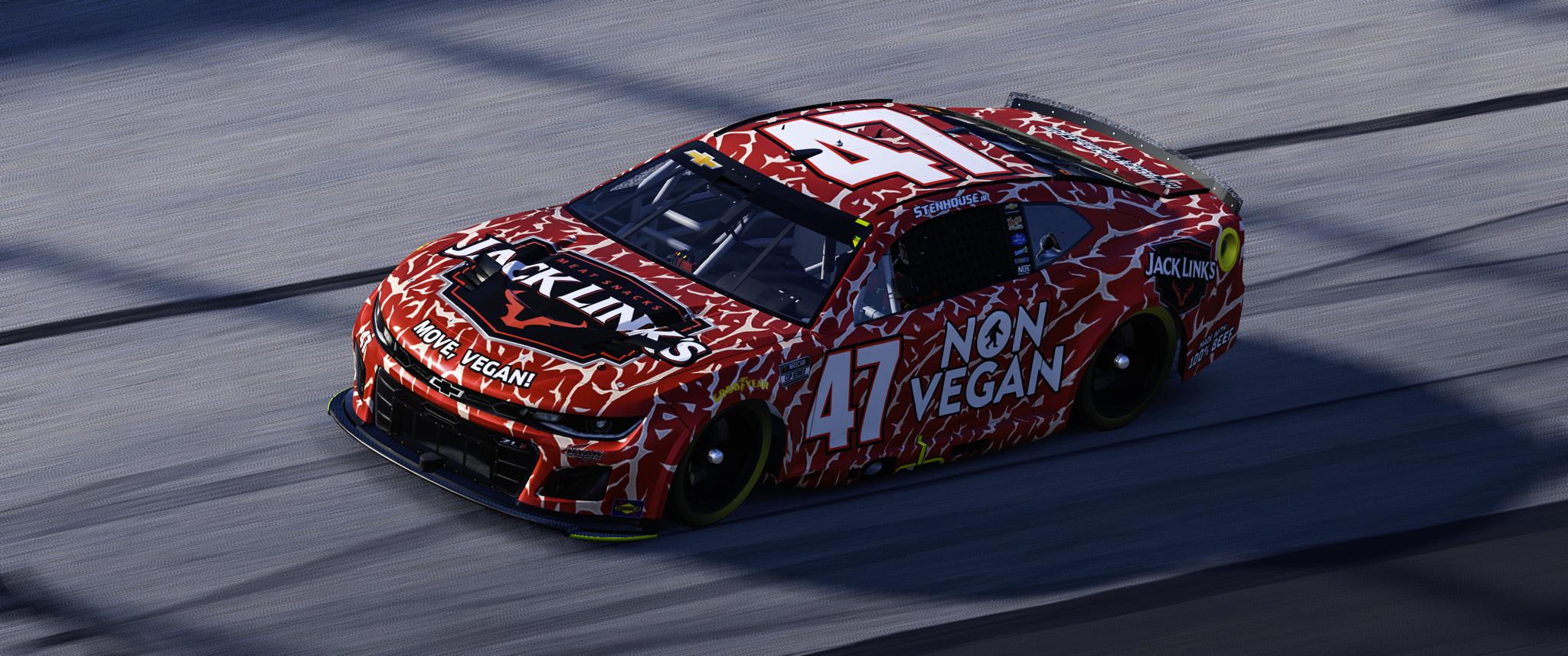 Preview of #47 2025 Ricky Stenhouse Jr Hyak Motorsports Non Vegan Jack Links Cust Num by Noah Blackwell