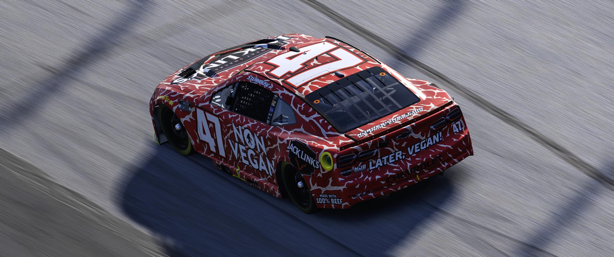 Preview of #47 2025 Ricky Stenhouse Jr Hyak Motorsports Non Vegan Jack Links Sim Stamp by Noah Blackwell