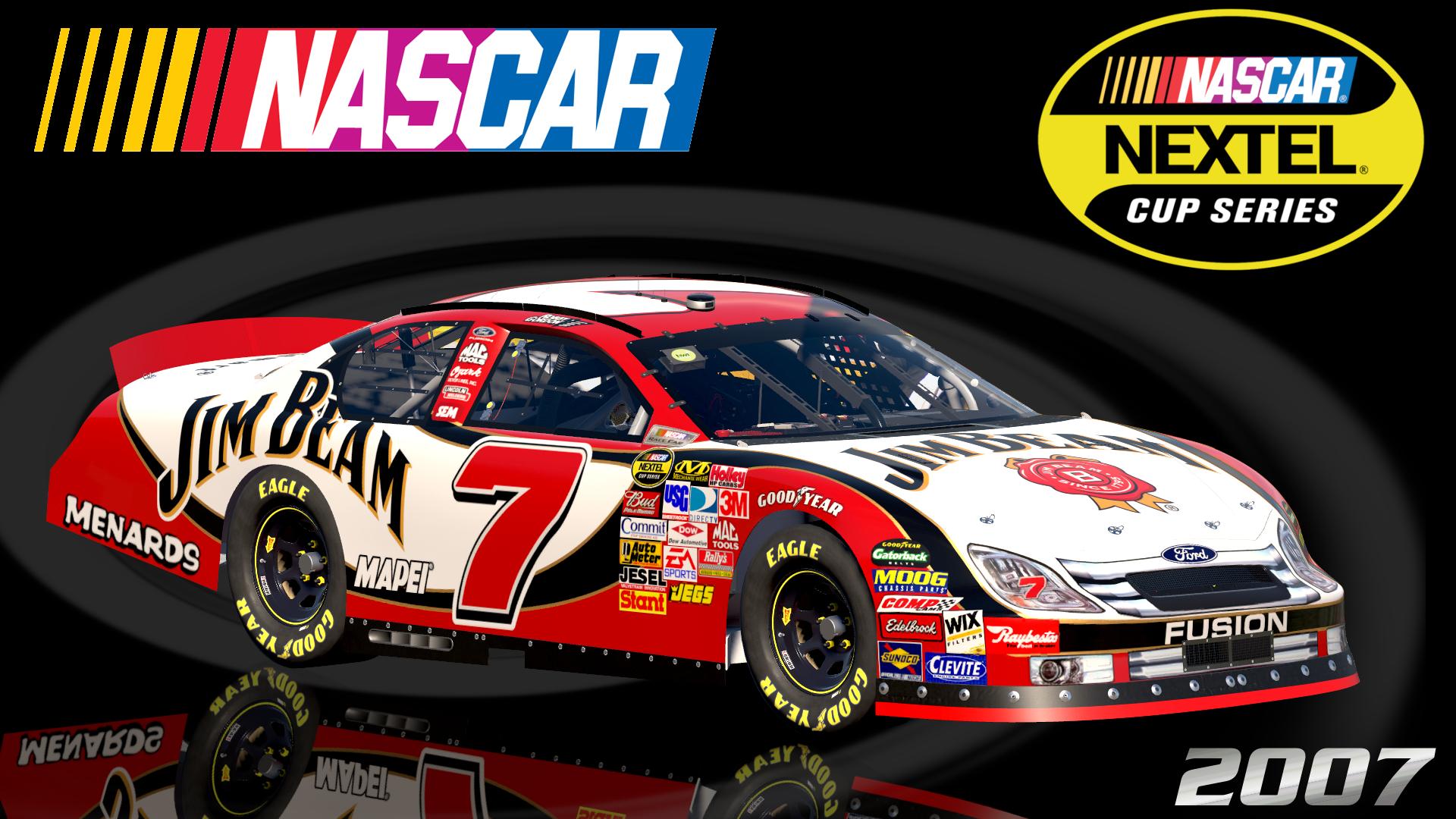 Preview of #7 Robby Gordon 2007 Jim Beam Ford Fusion Sim Stamped Number by Christian Budd