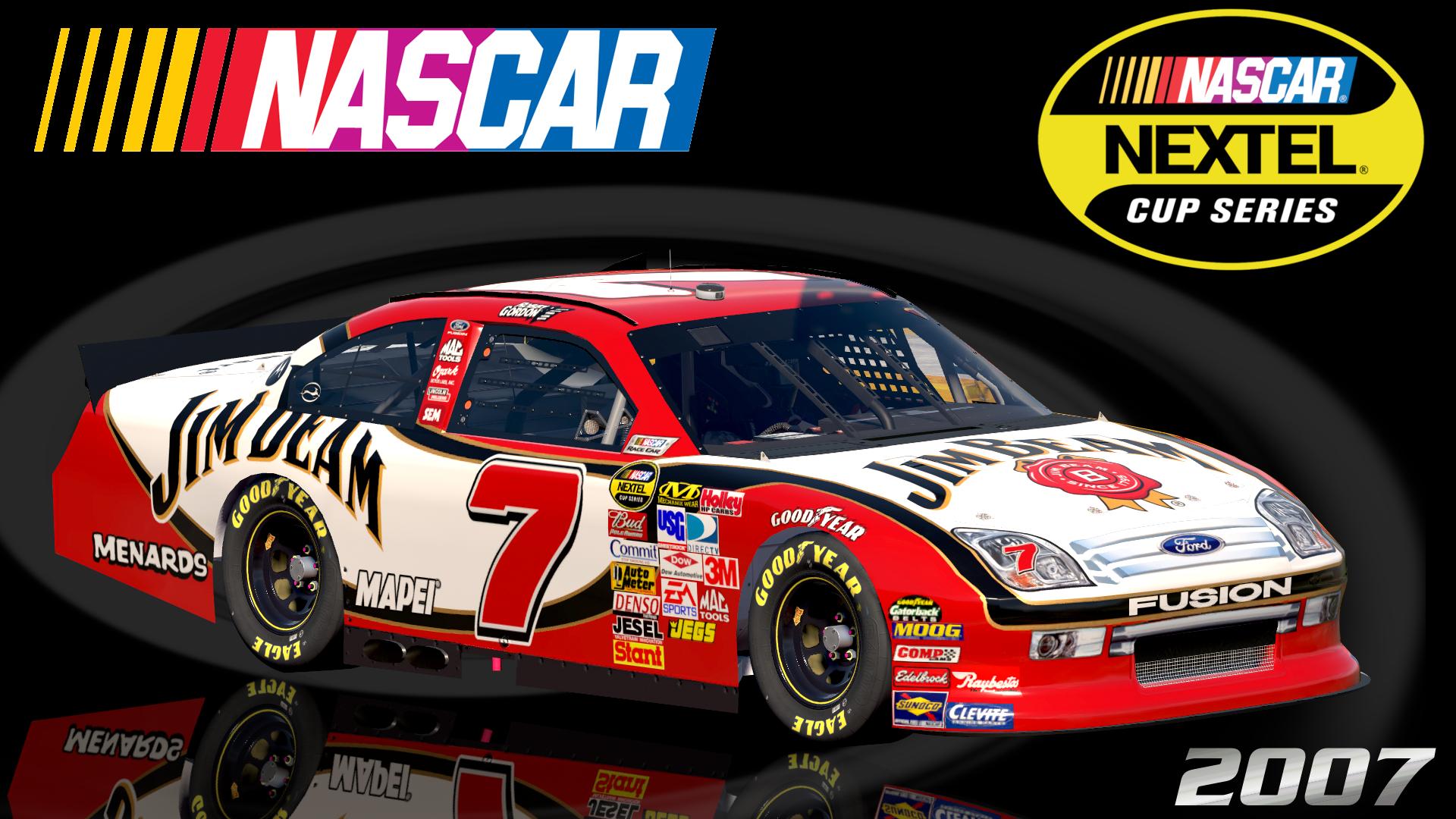 Preview of #7 Robby Gordon 2007 Jim Beam Ford Fusion COT Sim Stamped Number by Christian Budd