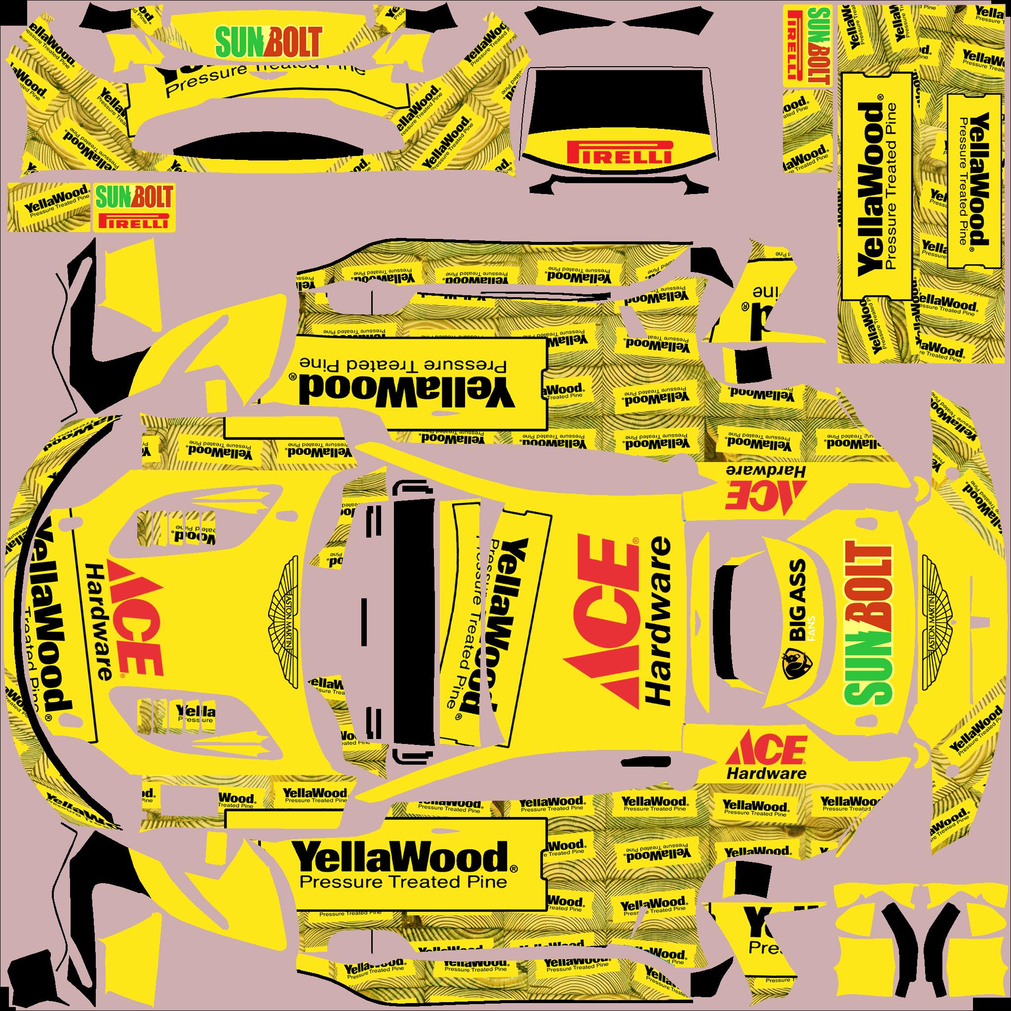 Preview of Aston Martin GT3 Yellow Wood by Clyde Coman