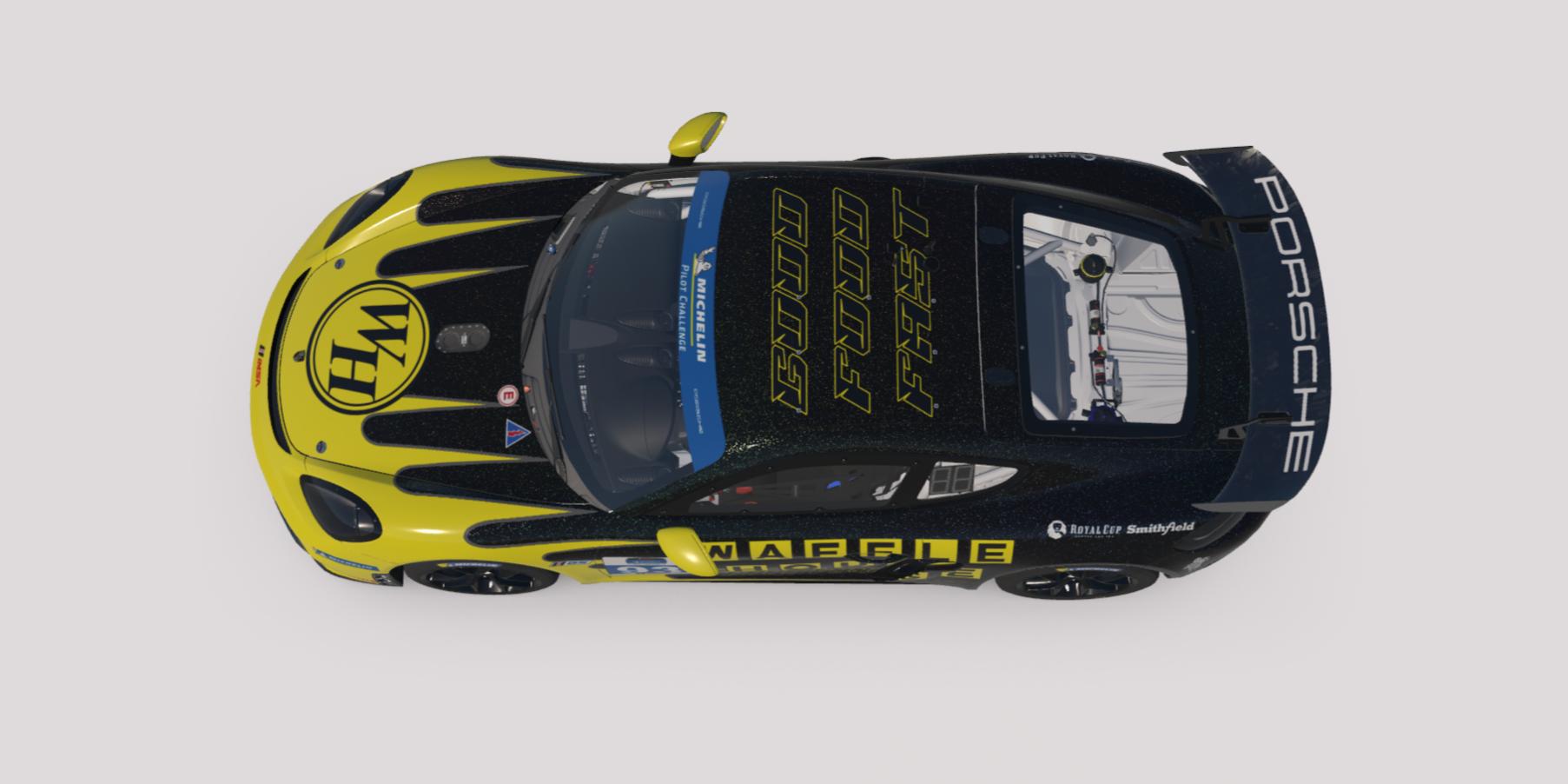 Preview of Sparkle Waffle House livery for Porsche 718 GT4 by Clyde Simmons