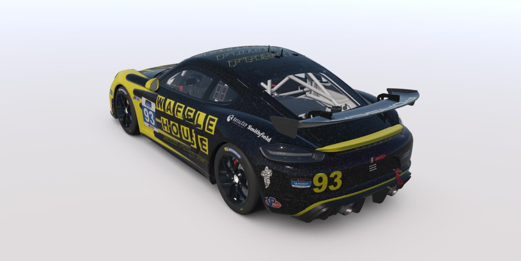 Preview of Sparkle Waffle House livery for Porsche 718 GT4 by Clyde Simmons