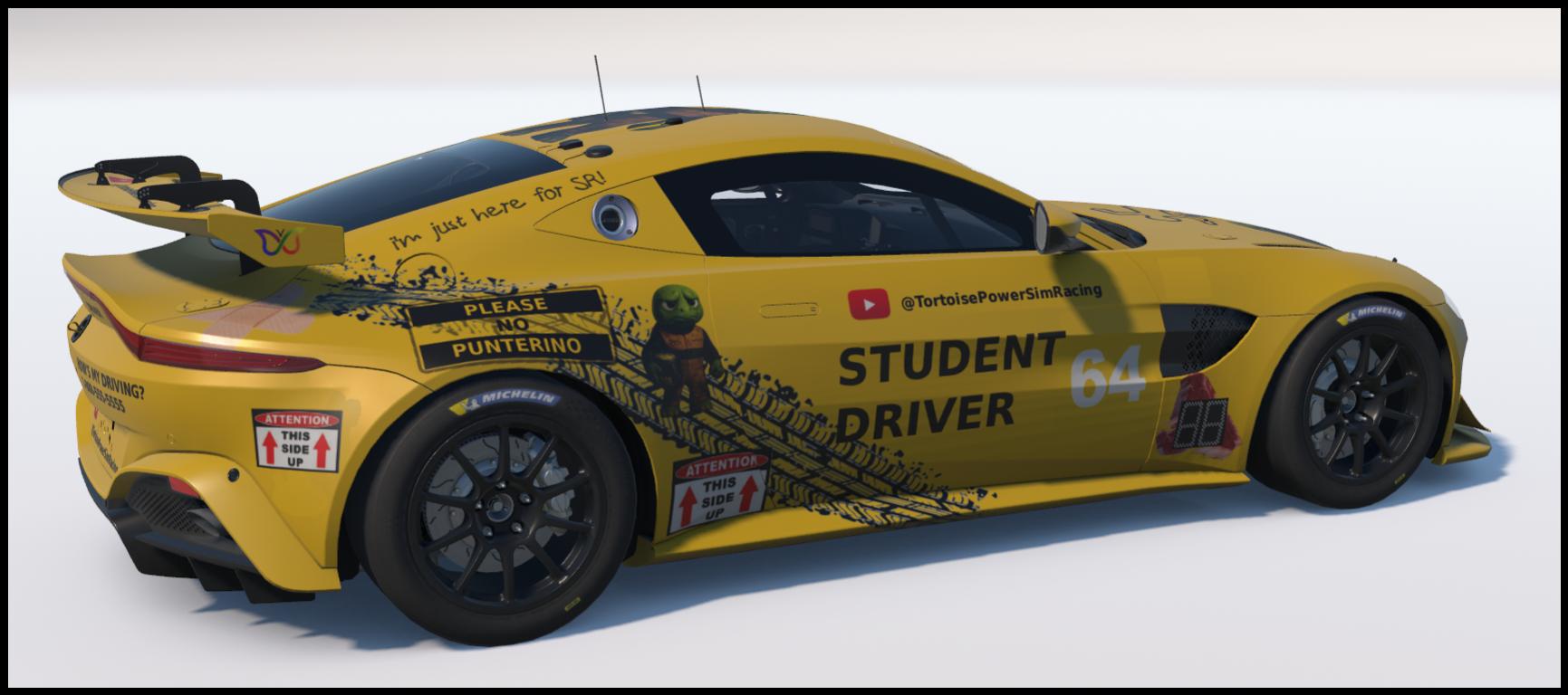 Preview of Student Driver - Custom Livery for Trevor Evans - Aston Martin GT4 by Jeremy Kerr