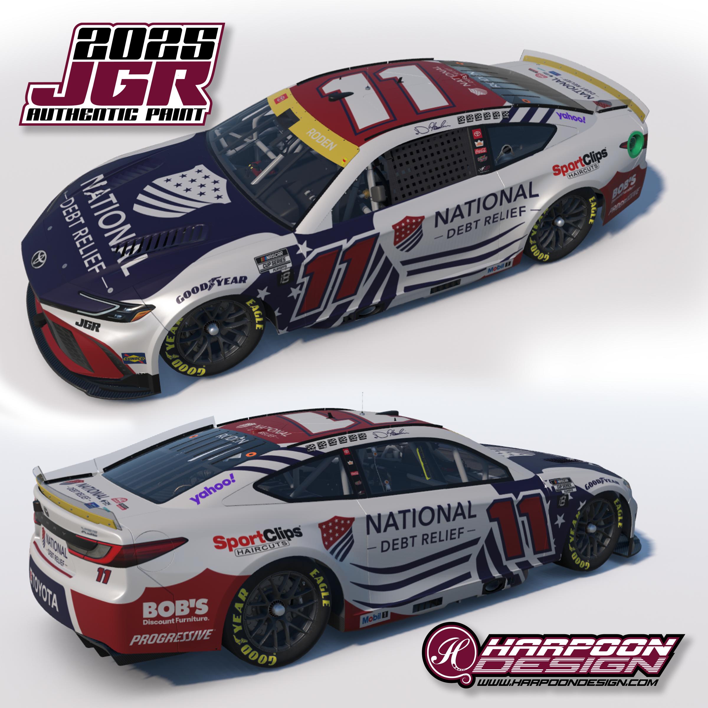 Preview of 2025 Denny Hamlin National Debt Relief Playoff Camry by Brantley Roden