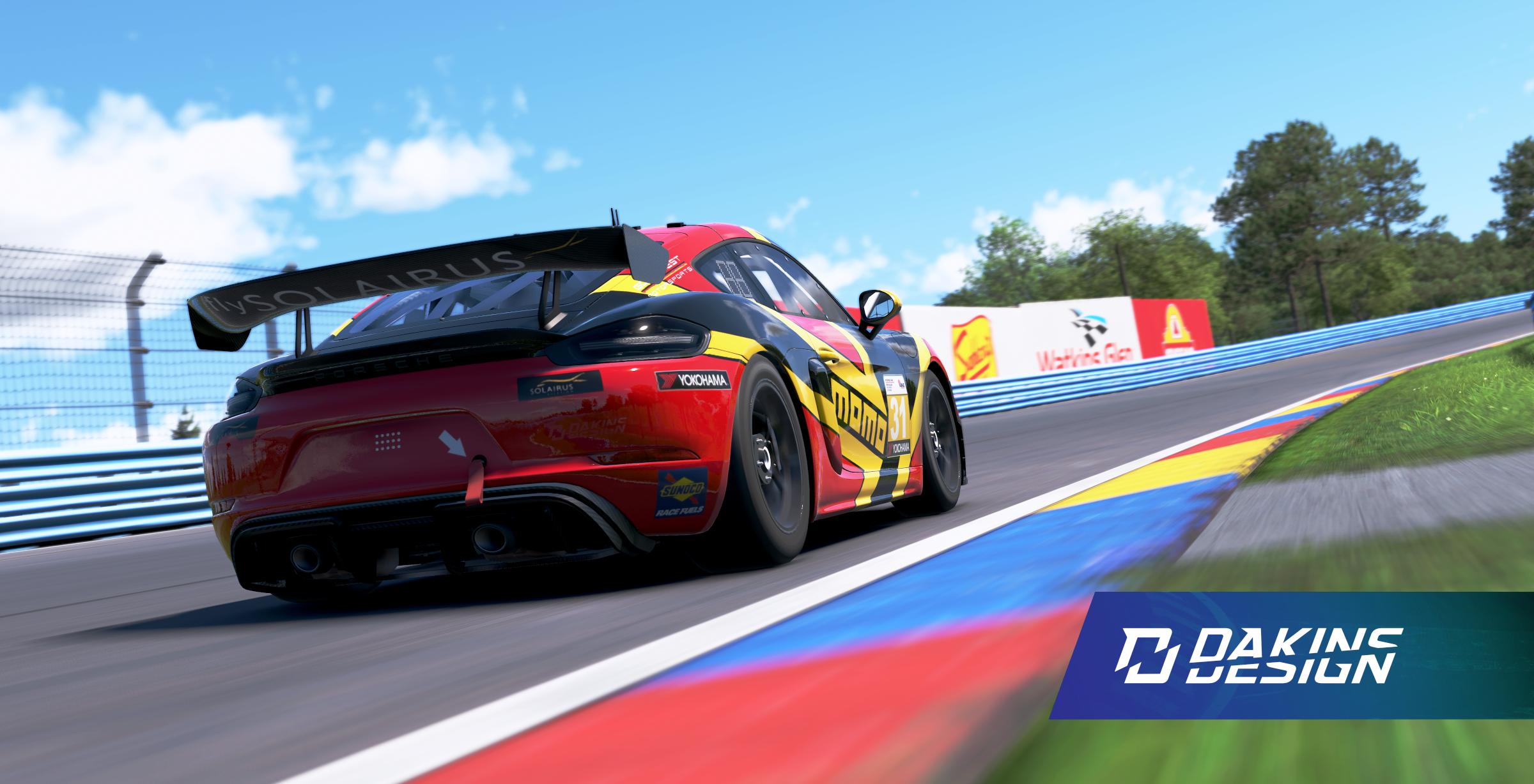 Preview of OFFICIAL MOMO x Goldcrest Motorsports Porsche Sprint Challenge North America Porsche 718 Cayman GT4 Clubsport by Jason Dakins