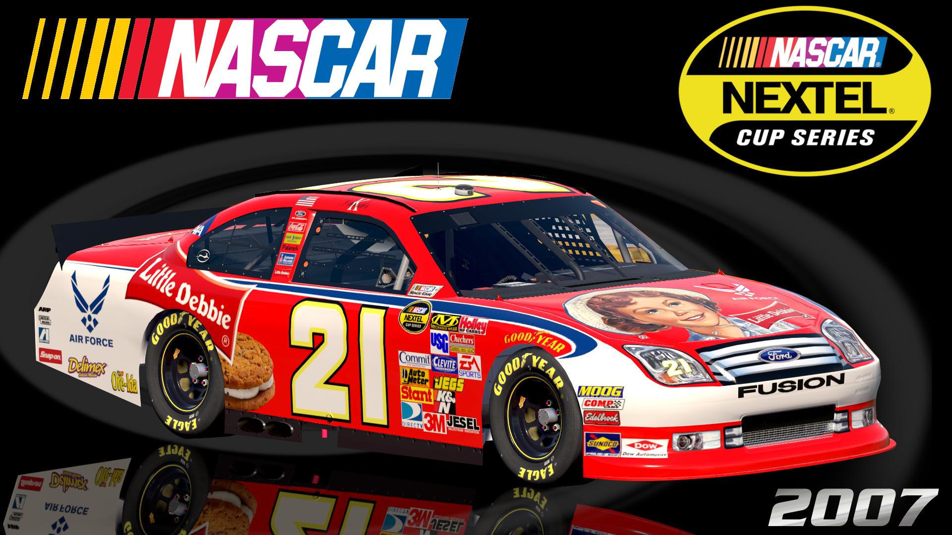 Preview of #21 Ken Schrader 2007 Little Debbie Ford Fusion COT Sim Stamped Number by Christian Budd