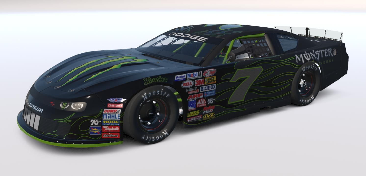 Preview of Monster Energy Dodge Challenger Super Late Model (Custom Number) by Will Bangs