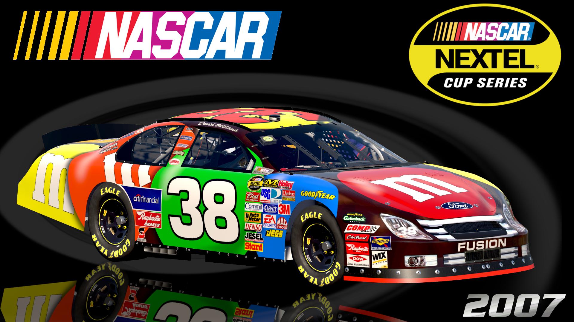 Preview of #38 David Gilliland 2007 M&Ms Ford Fusion Sim Stamped Number by Christian Budd