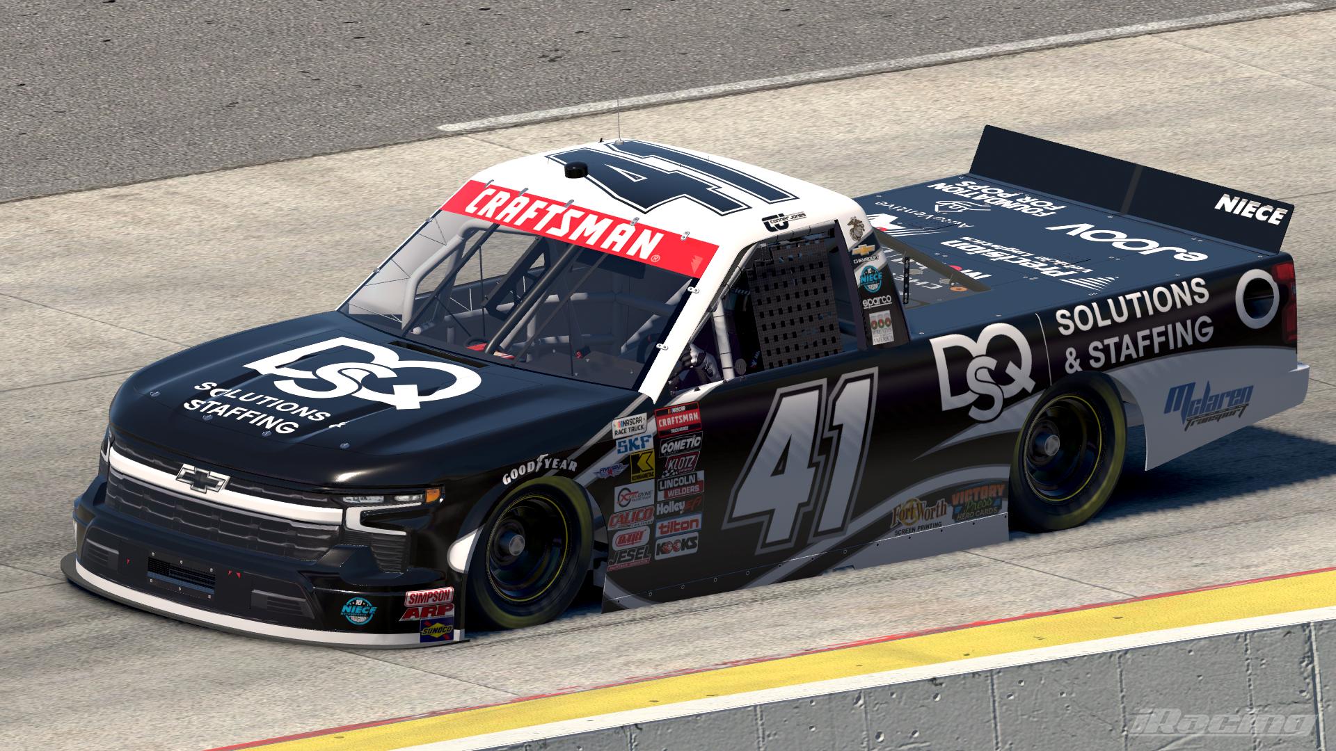 Preview of 2025 Conner Jones DQS Solutions & Staffing Chevrolet Silverado RST by Leighton B Sibille