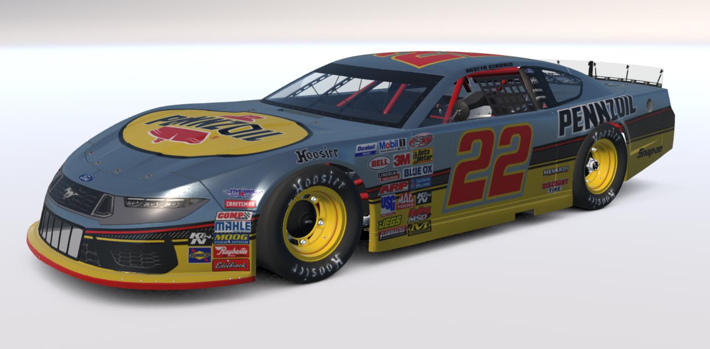 Preview of Pennzoil Ford Mustang Dark Horse Super Late Model (Custom Number) by Will Bangs