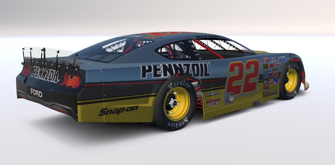 Preview of Pennzoil Ford Mustang Dark Horse Super Late Model (Custom Number) by Will Bangs