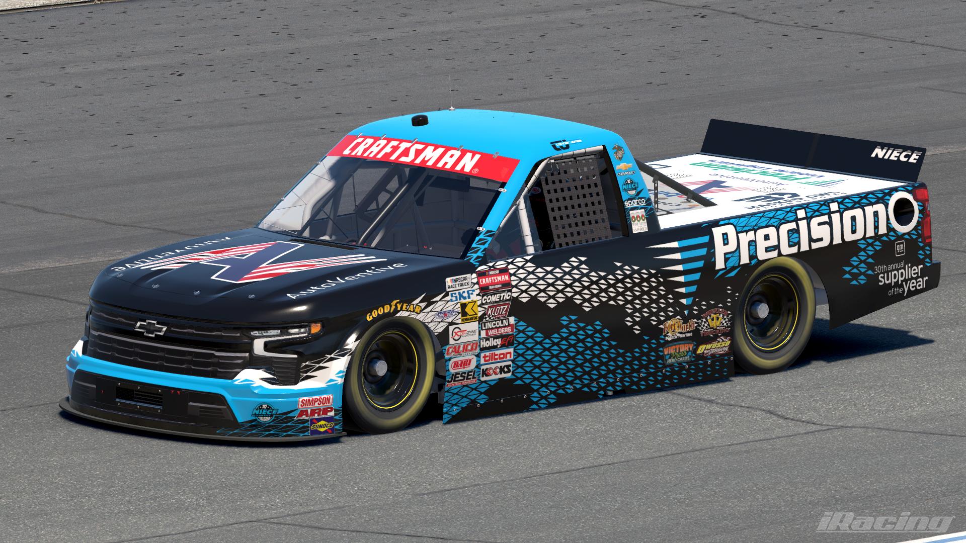 Preview of 2025 Conner Jones AutoVentive / Precision Vehicle Logistics Chevrolet Silverado RST (No Numbers) by Leighton B Sibille