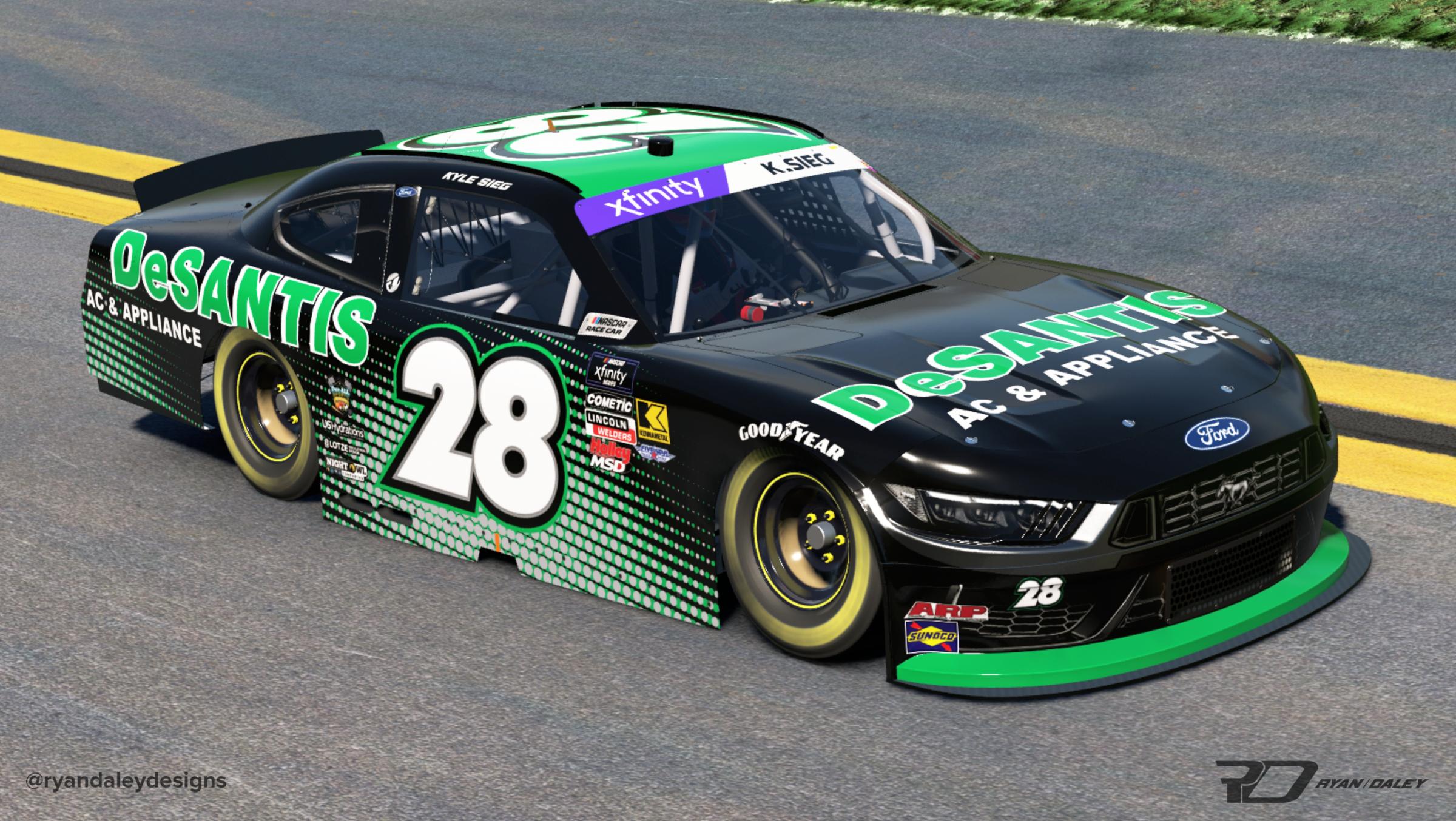 Preview of Official 2025 #28 Kyle Sieg DeSantis AC With Numbers by Ryan Daley