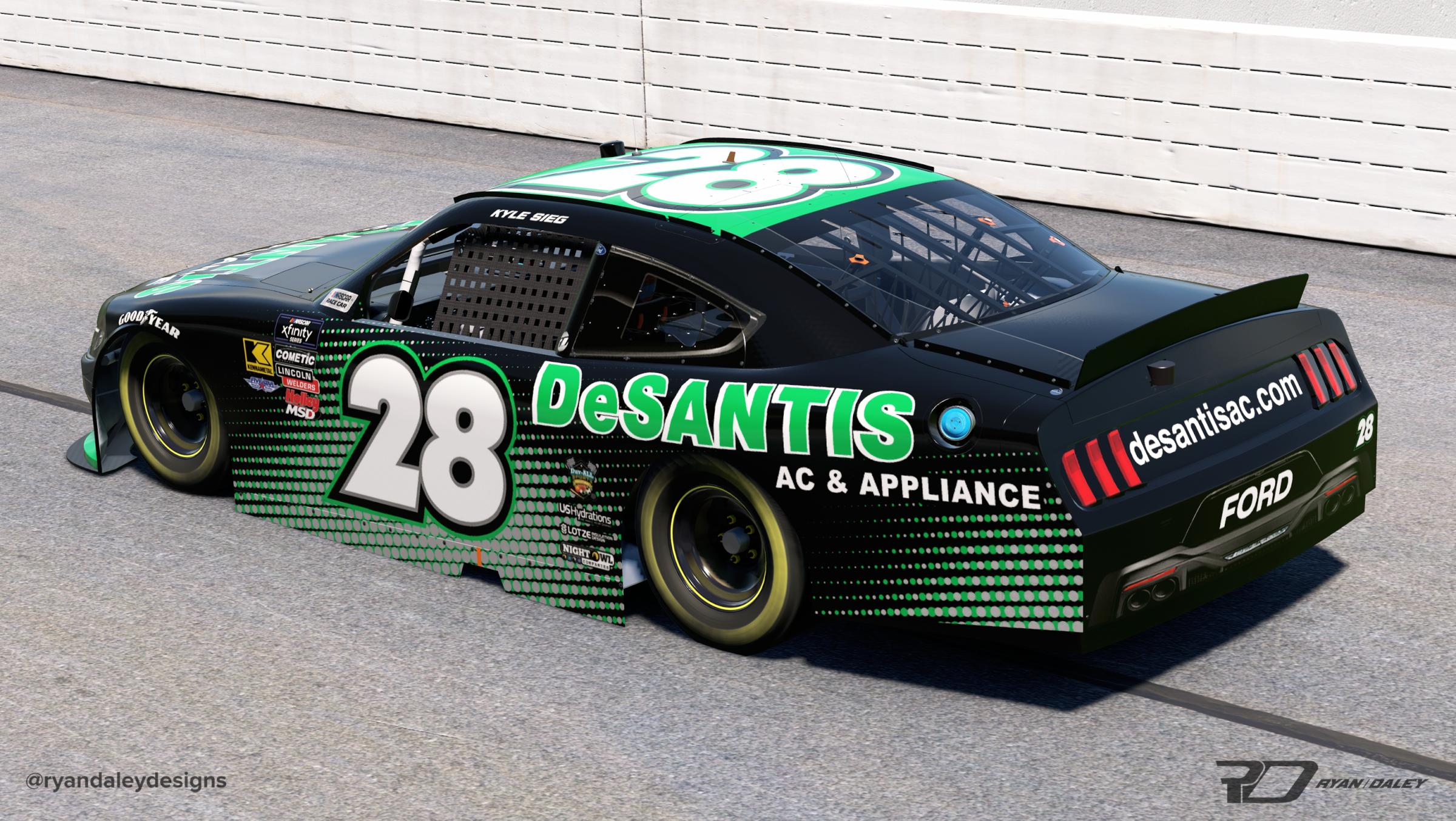 Preview of Official 2025 #28 Kyle Sieg DeSantis AC With Numbers by Ryan Daley