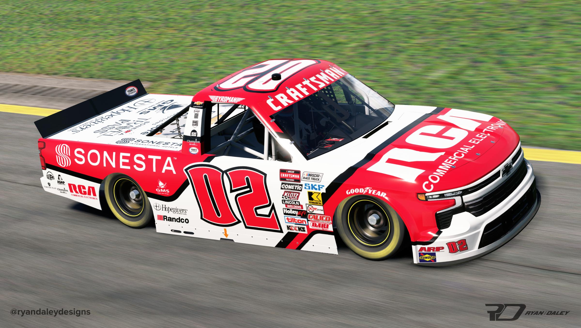 Preview of Official 2025 #02 Nathan Byrd RCA/Sonesta With Numbers by Ryan Daley