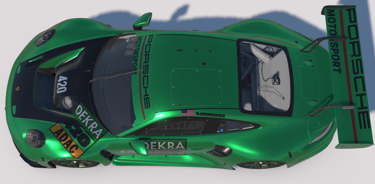 Preview of Isle of Man Green Dekra Porsche 992r GT3 by Todd Schwarz