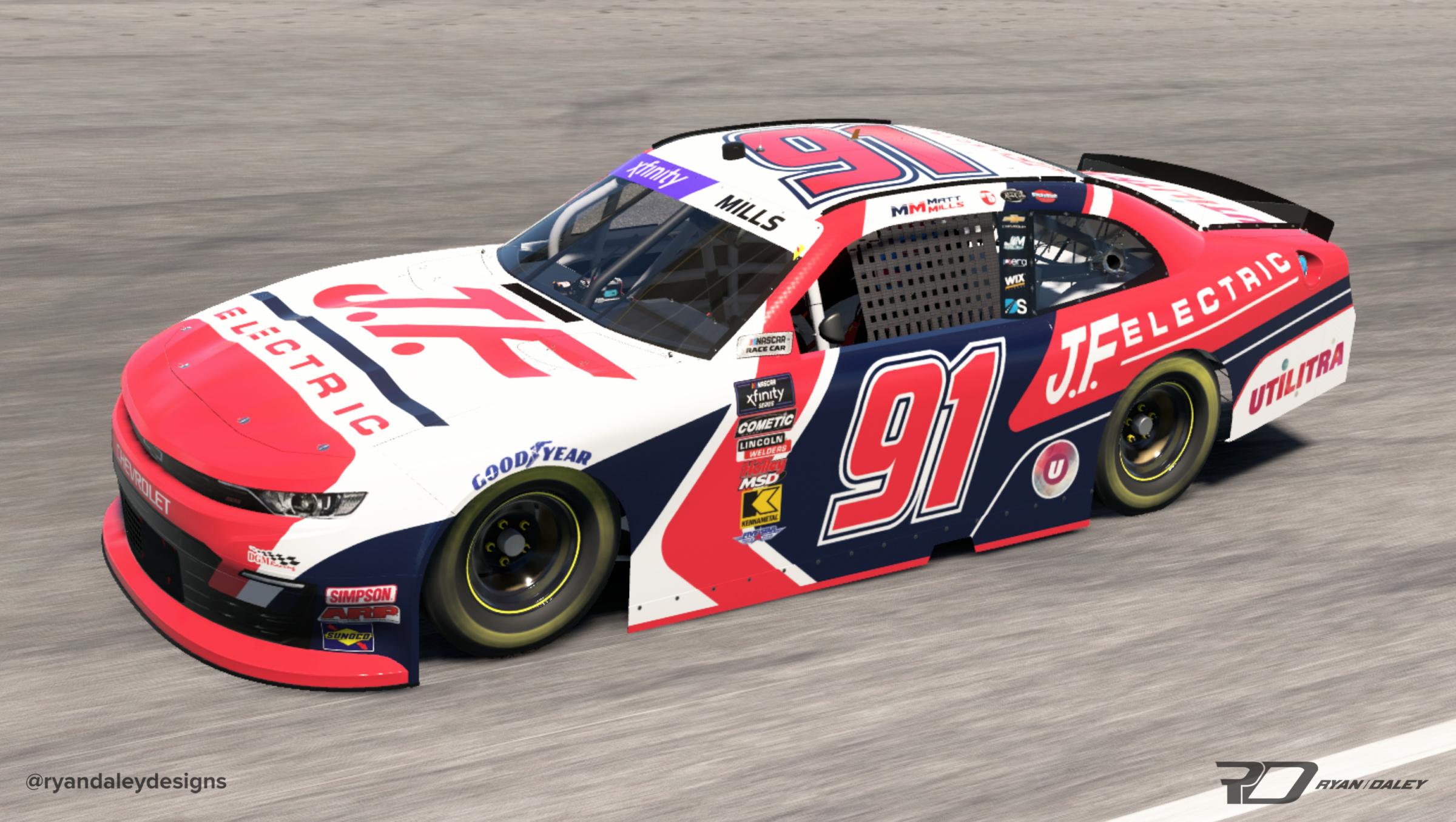 Preview of Official 2025 #91 Matt Mills J.F. Electric No Numbers by Ryan Daley