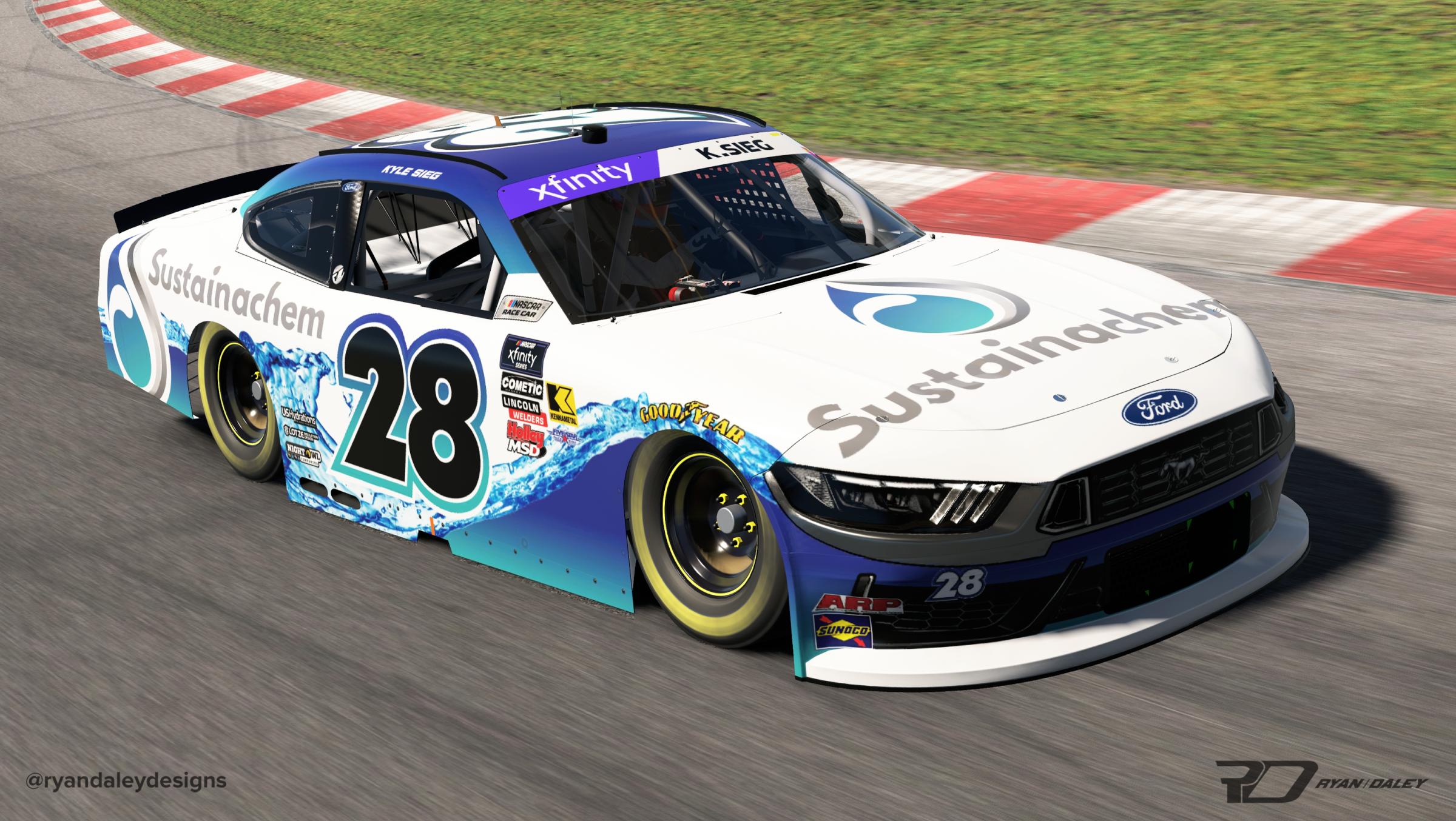 Preview of Official 2025 #28 Kyle Sieg Sustainachem With Numbers by Ryan Daley