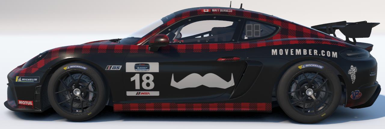 Preview of Movember.com Porsche 718 GT4 - Matt DeRocco by Marshall Crocker Jr
