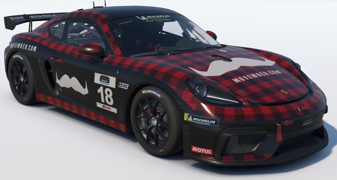 Preview of Movember.com Porsche 718 GT4 - Matt DeRocco by Marshall Crocker Jr