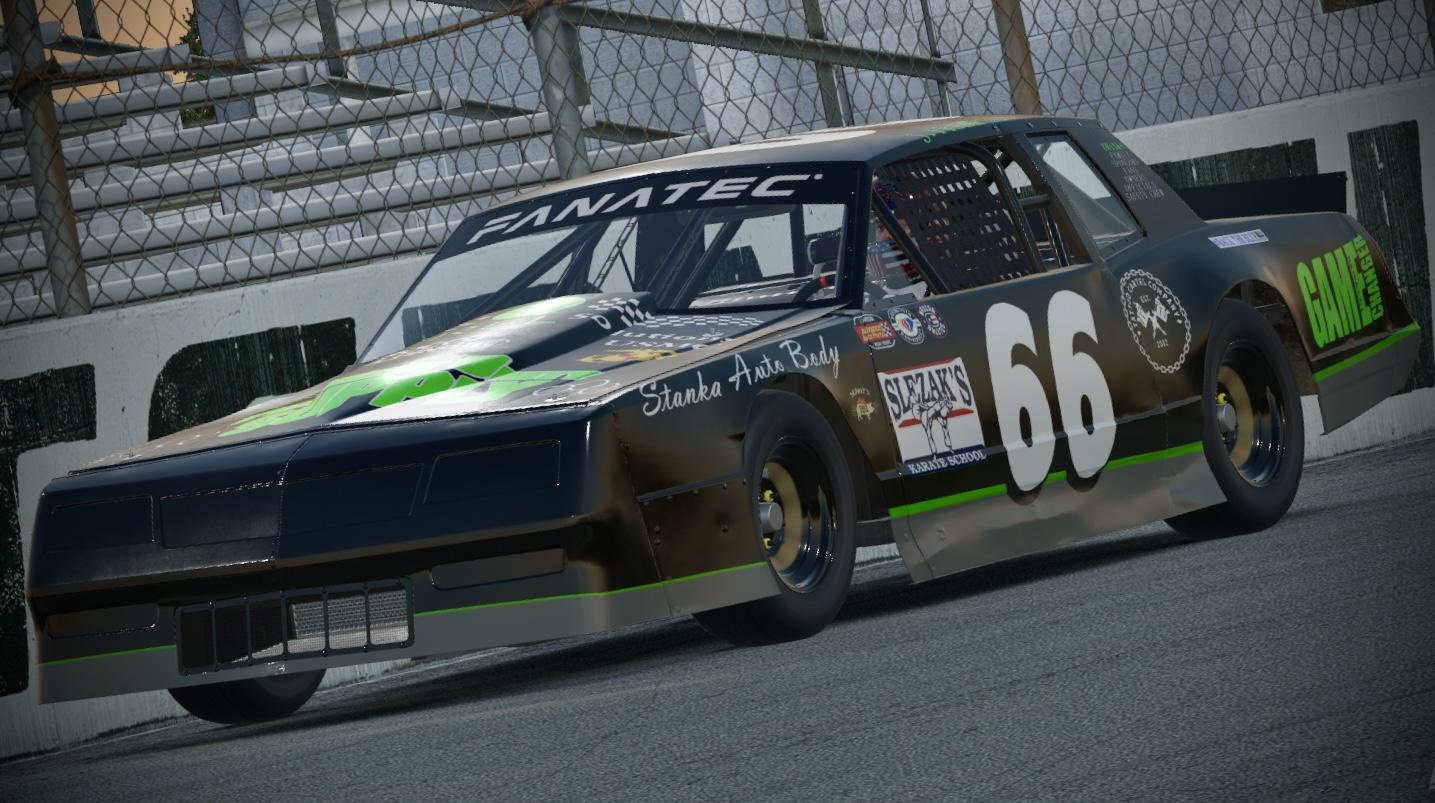 Preview of Scott Frampton 2025 Jennerstown Speedway Charger (Sim Stamped Casino M2 Street Stock) by Chase Hummel