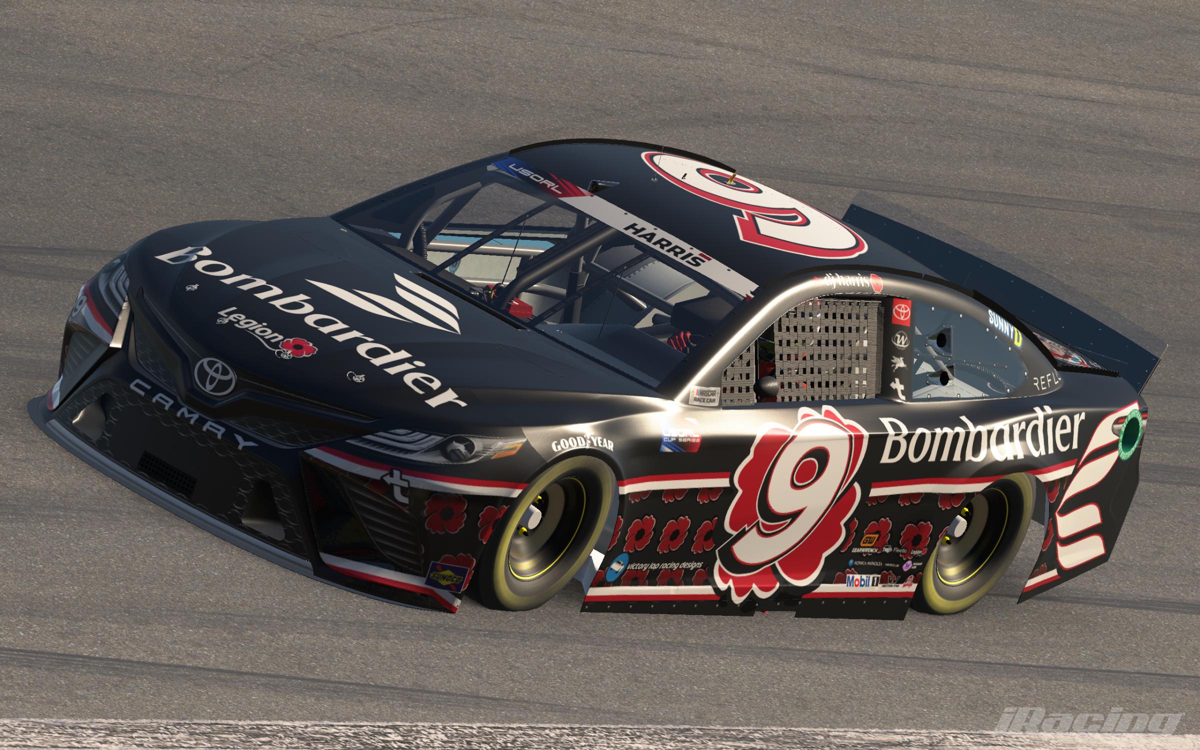 Preview of #9 - DJ Harris - Bombardier "Remembrance Day" Toyota Camry by Darrel Harris