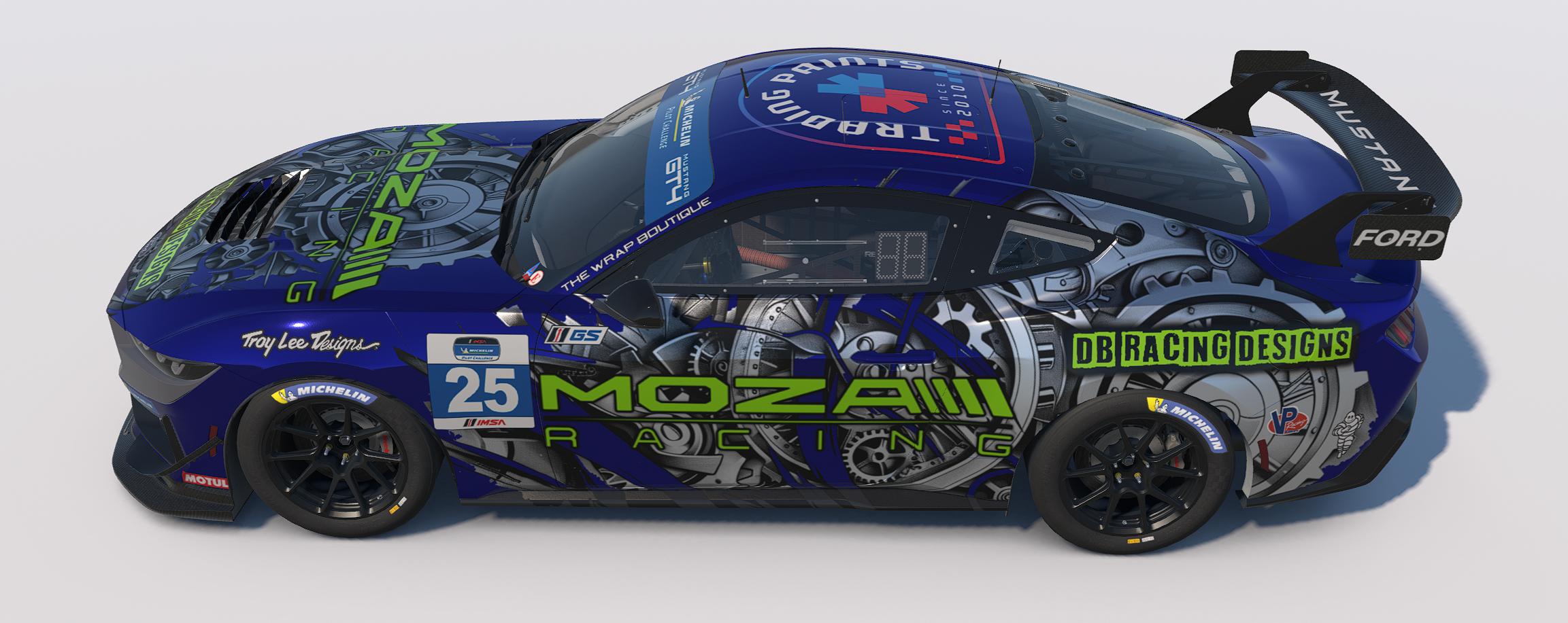 Preview of DB Racing Designs/Moza Racing Ford Mustang GT4 by Drew Bennedick