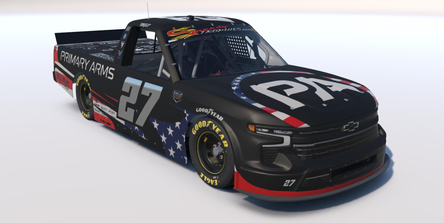 Preview of #27 Veterans Day Primary Arms 2025 Chevy Silverado by Konner Hazel