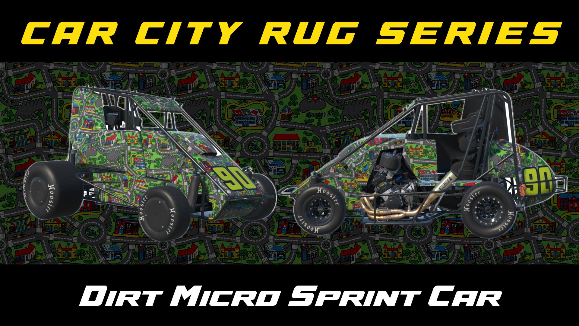 Preview of Car City Rug - Dirt Micro Sprint Car Non-Winged by Carson Rowland