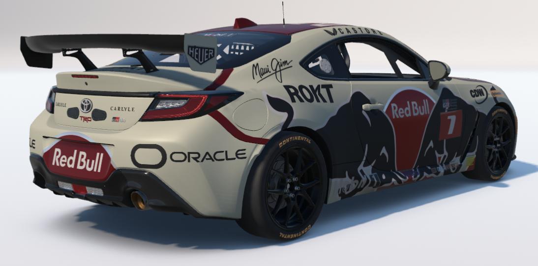 Preview of Cream/Wine Red Bull/Mobil 1 Fantasy Toyota GR86 by Ronald Lawson2