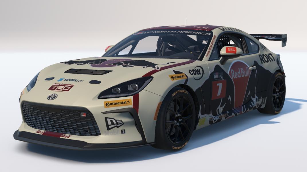Preview of Cream/Wine Red Bull/Mobil 1 Fantasy Toyota GR86 by Ronald Lawson2