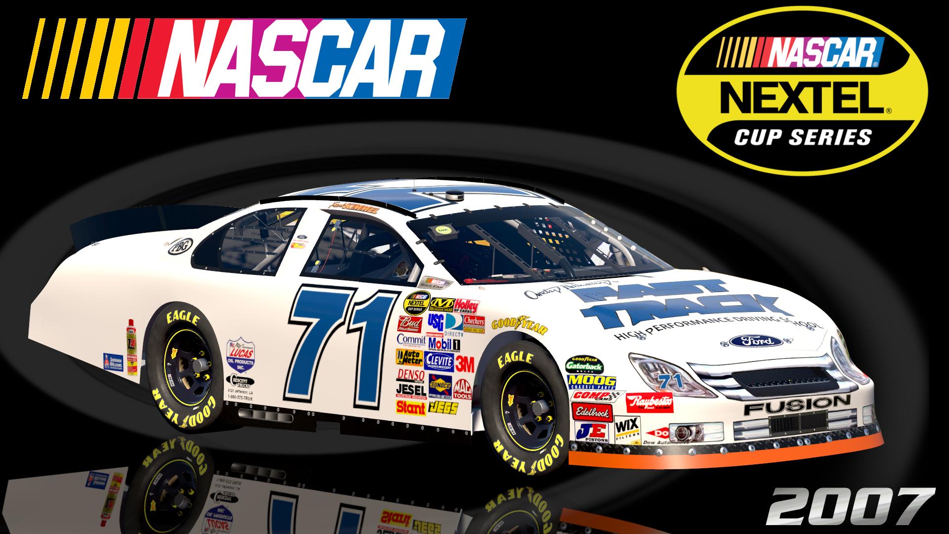 Preview of #71 Frank Kimmel 2007 Fast Track Driving School Ford Fusion Sim Stamped Number by Christian Budd
