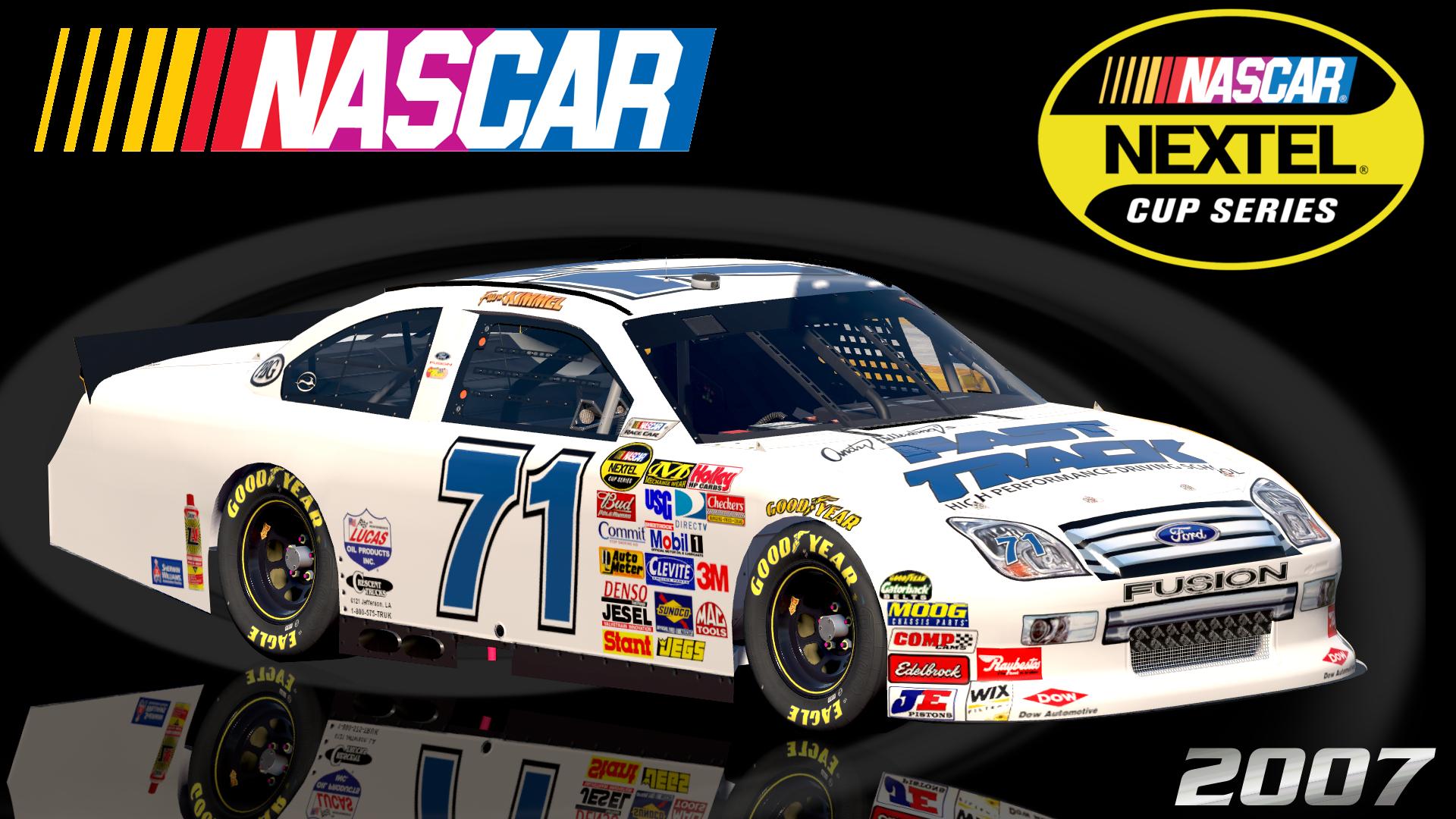 Preview of (Fictional) #71 Frank Kimmel 2007 Fast Track Driving School Ford Fusion COT Sim Stamped Number by Christian Budd