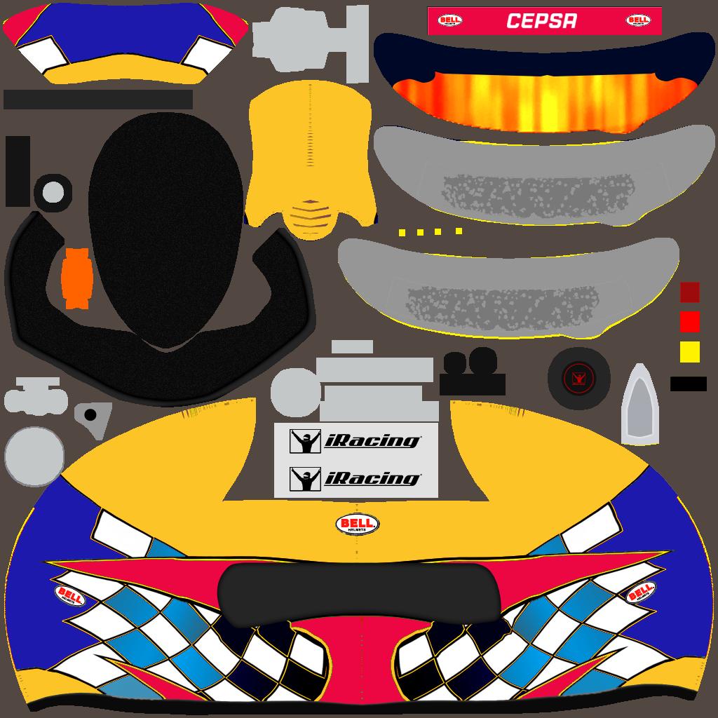 Preview of Helmet ron final IRL RB blue by Ron aan de Stegge