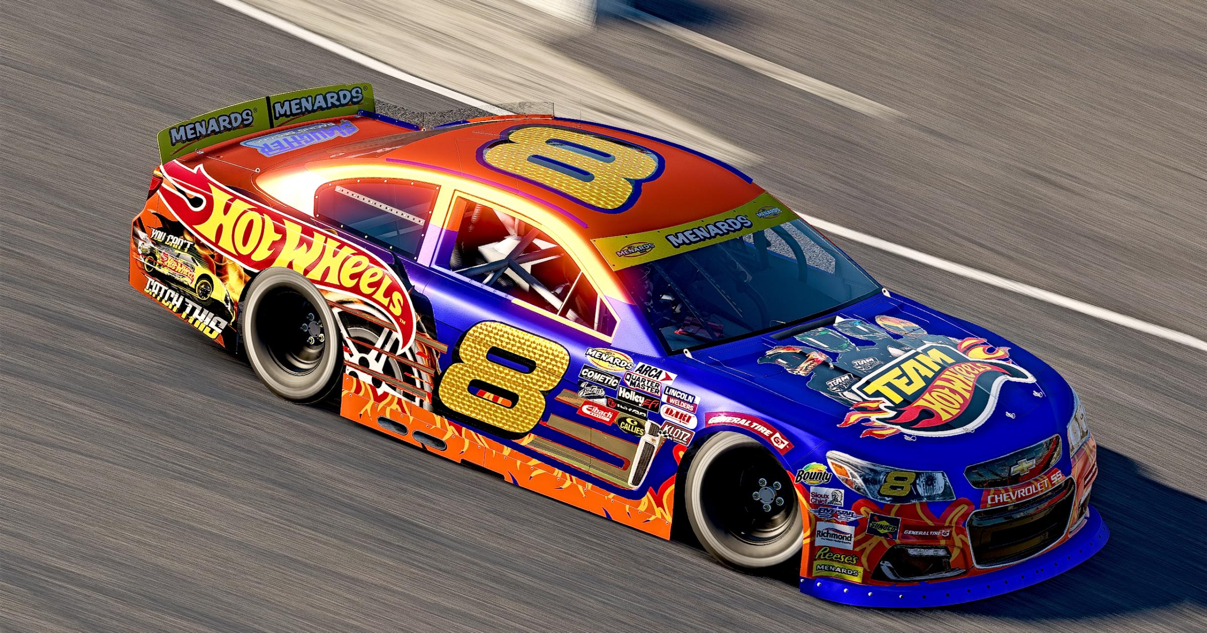 Preview of Dale Jr Custom #8 Fictional Hot Wheels ARCA Chevrolet SS by Jeff Slaughter
