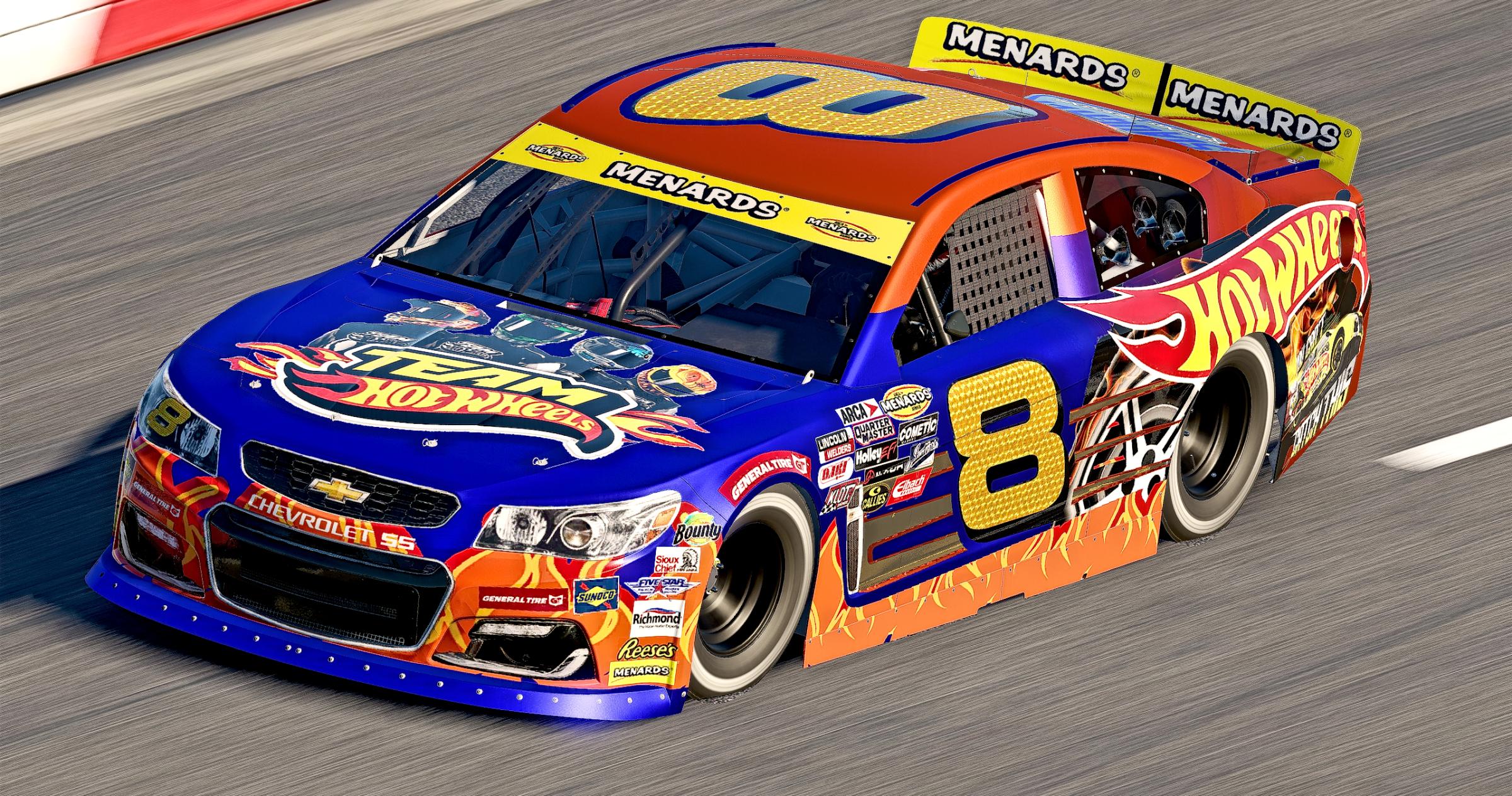 Preview of Dale Jr Custom #8 Fictional Hot Wheels ARCA Chevrolet SS by Jeff Slaughter