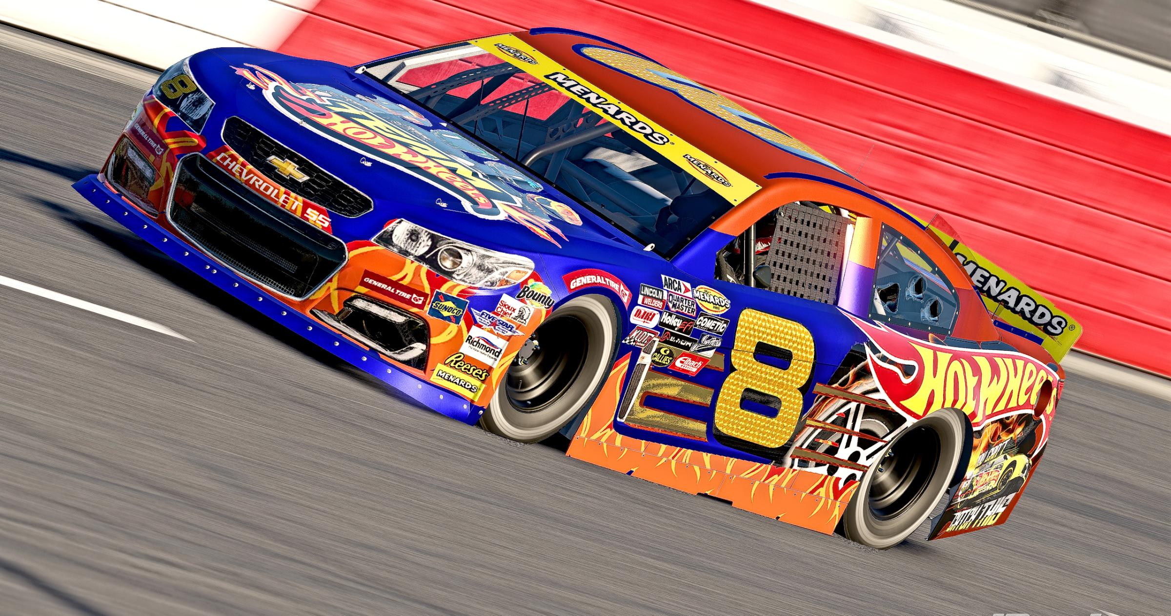 Preview of Dale Jr Custom #8 Fictional Hot Wheels ARCA Chevrolet SS by Jeff Slaughter