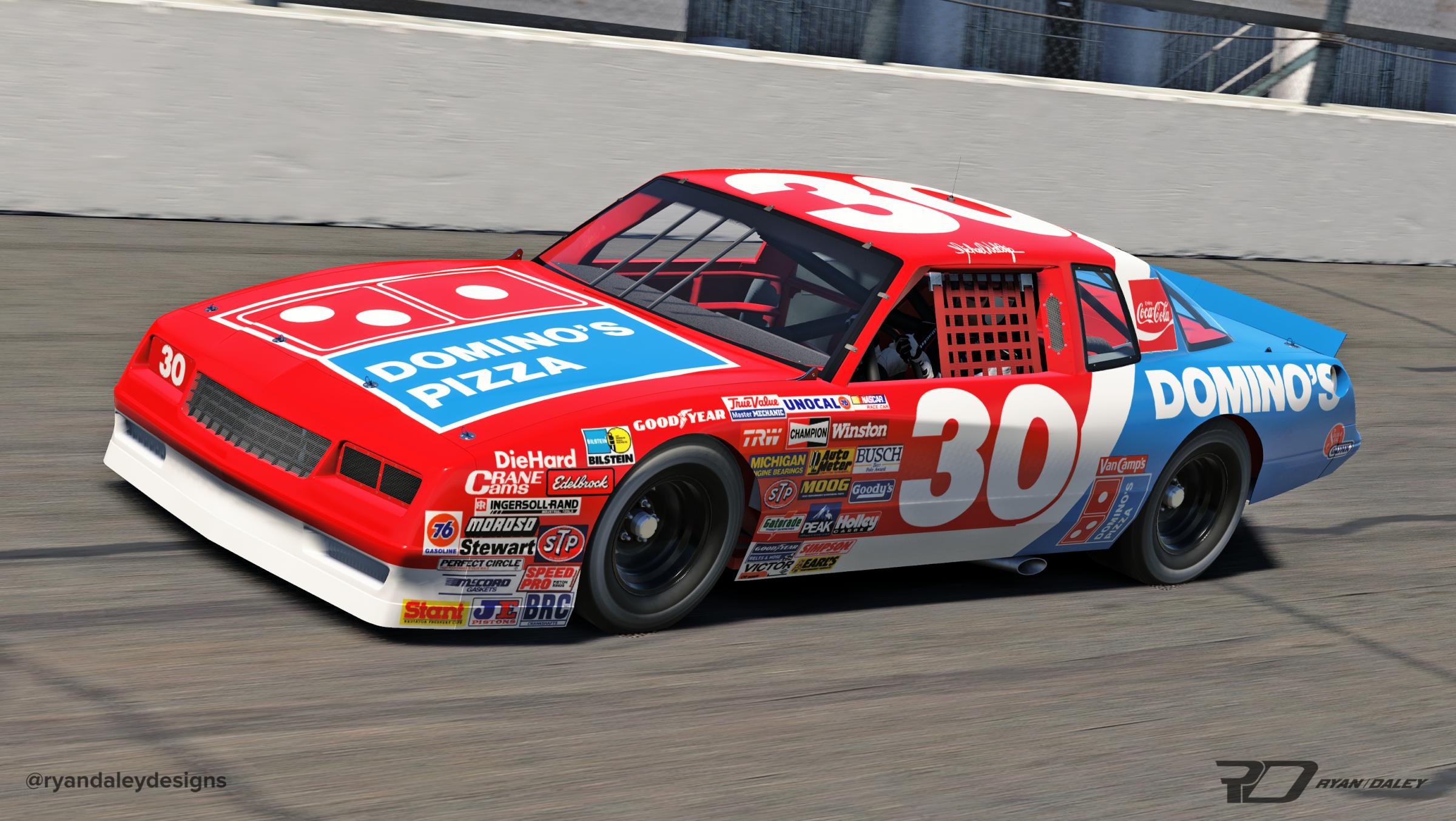 Preview of 1987 #30 Michael Waltrip Dominos Pizza Chevy No Numbers by Ryan Daley