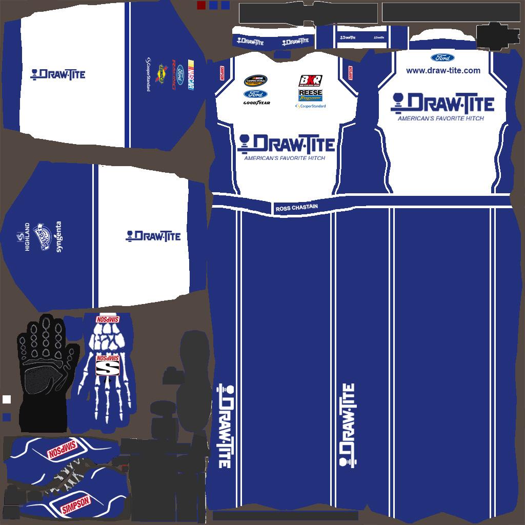 Preview of 2013 Ross Chastain Draw Tite Simpson Suit With Skull Hand Gloves And Simpson Shoes by Dylan Martens