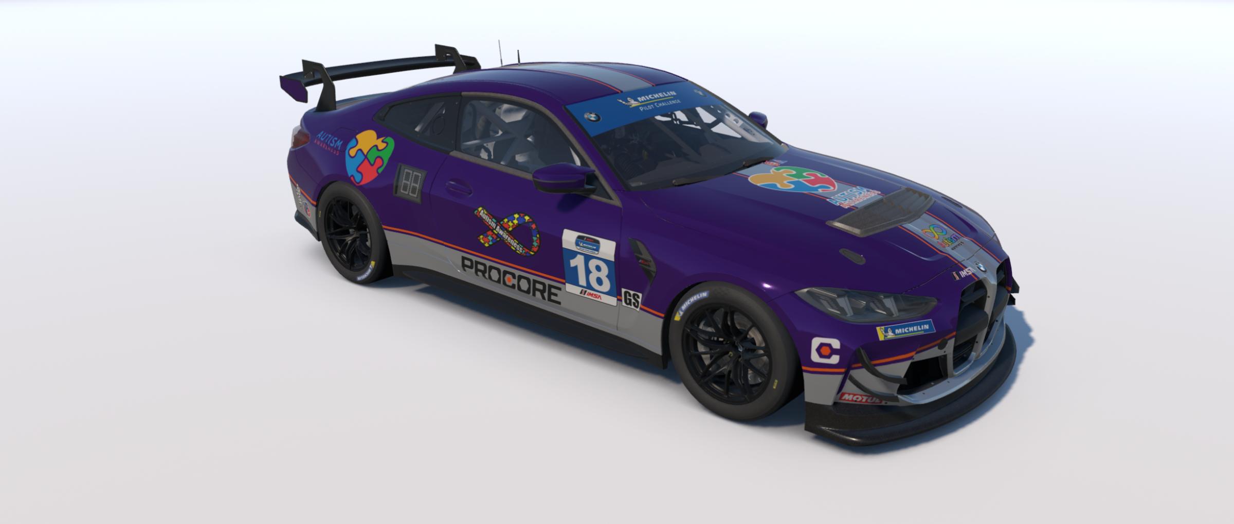 Preview of Autism Awareness BMW M4 G82 GT4 Evo by Jacob Freeman