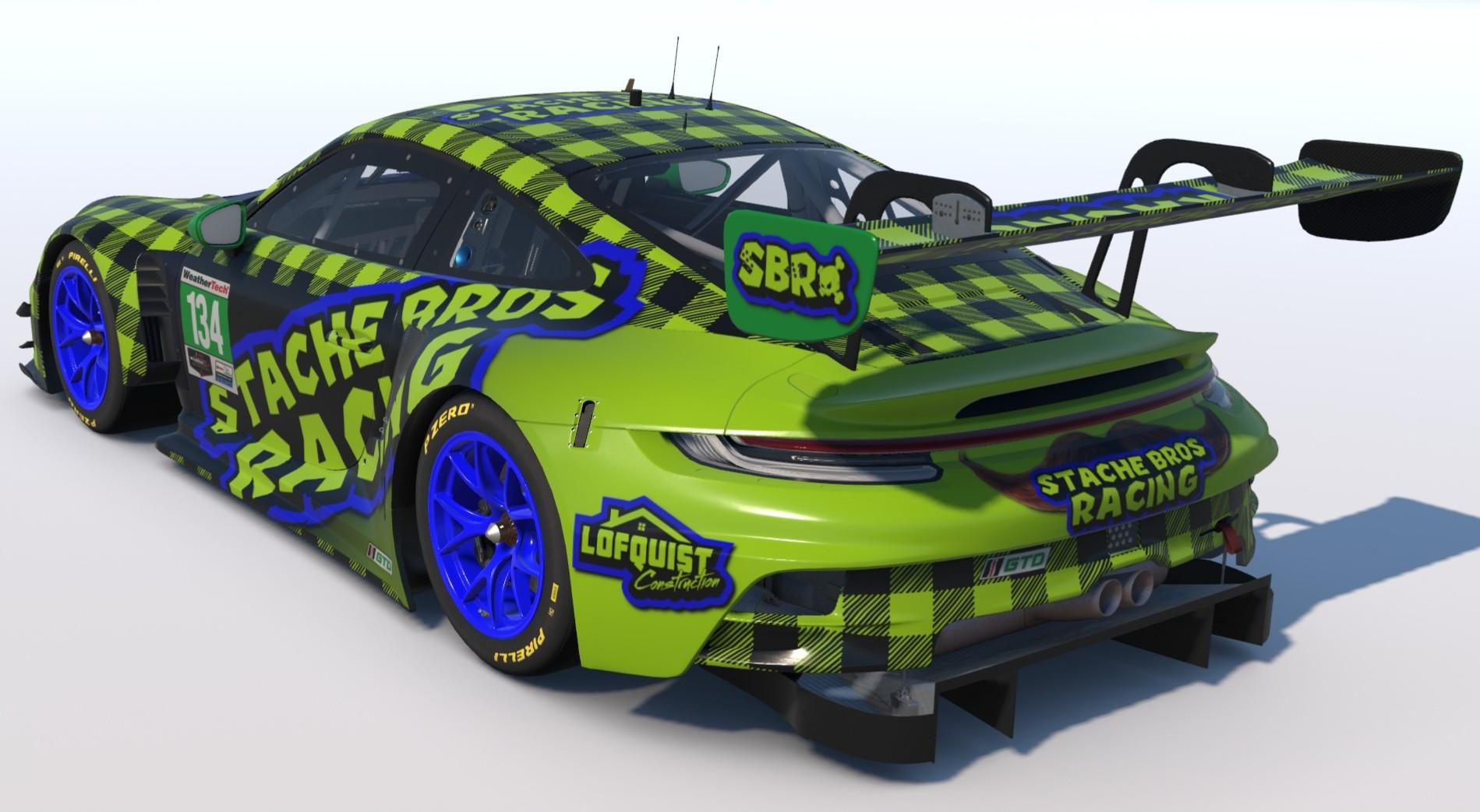 Preview of Mustached Stache Bros Racing Porsche 911 GT3 R IMSA GTD! by Mike Lofquist2