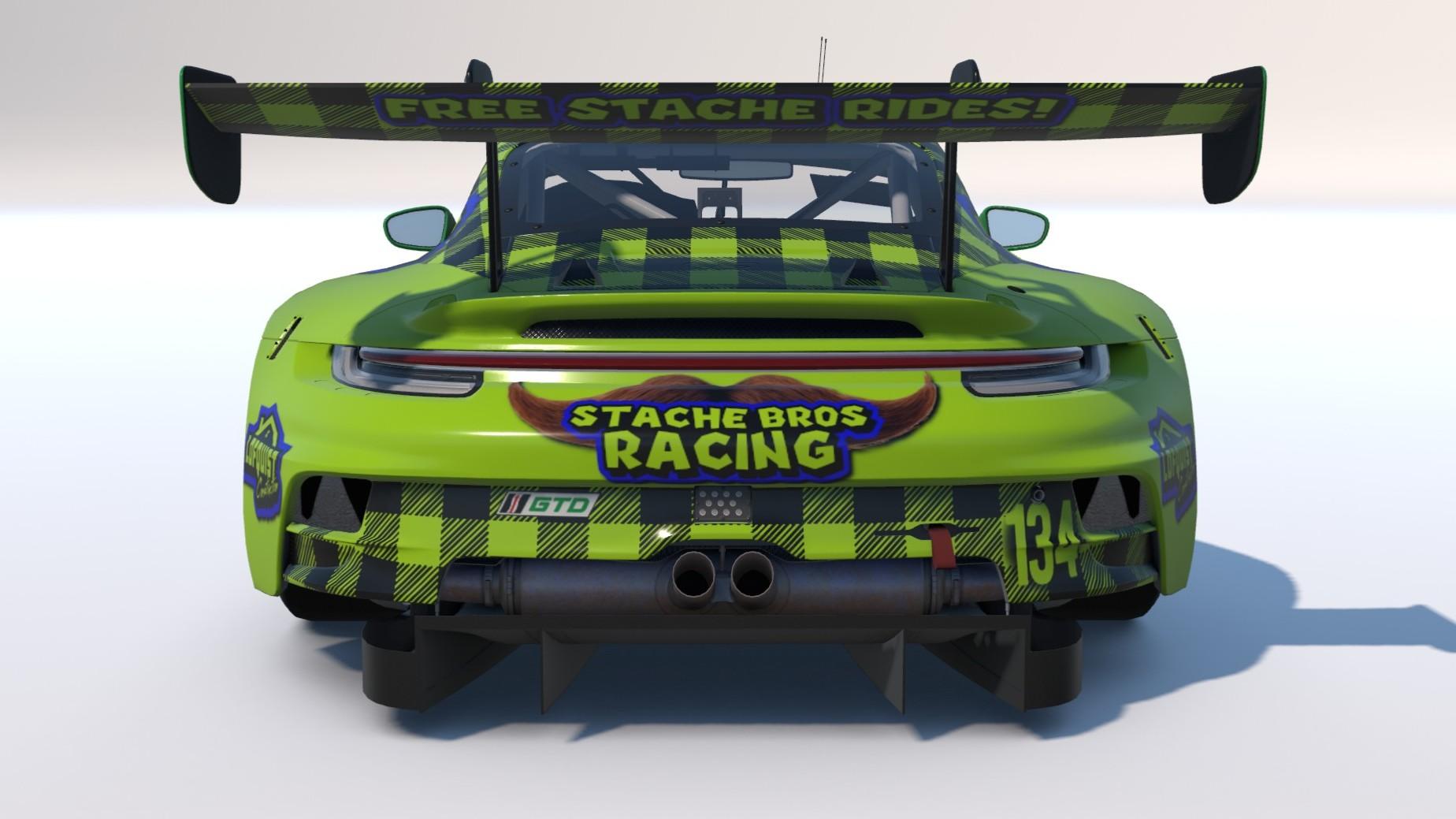 Preview of Mustached Stache Bros Racing Porsche 911 GT3 R IMSA GTD! by Mike Lofquist2