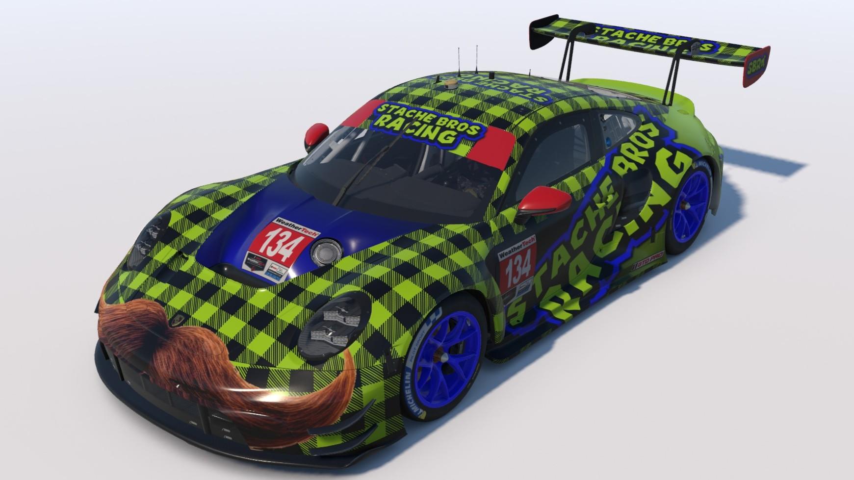 Preview of Mustached Stache Bros Racing Porsche 911 GT3 R IMSA GTD Pro! by Mike Lofquist2