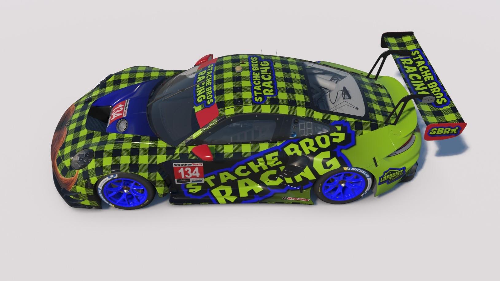 Preview of Mustached Stache Bros Racing Porsche 911 GT3 R IMSA GTD Pro! by Mike Lofquist2